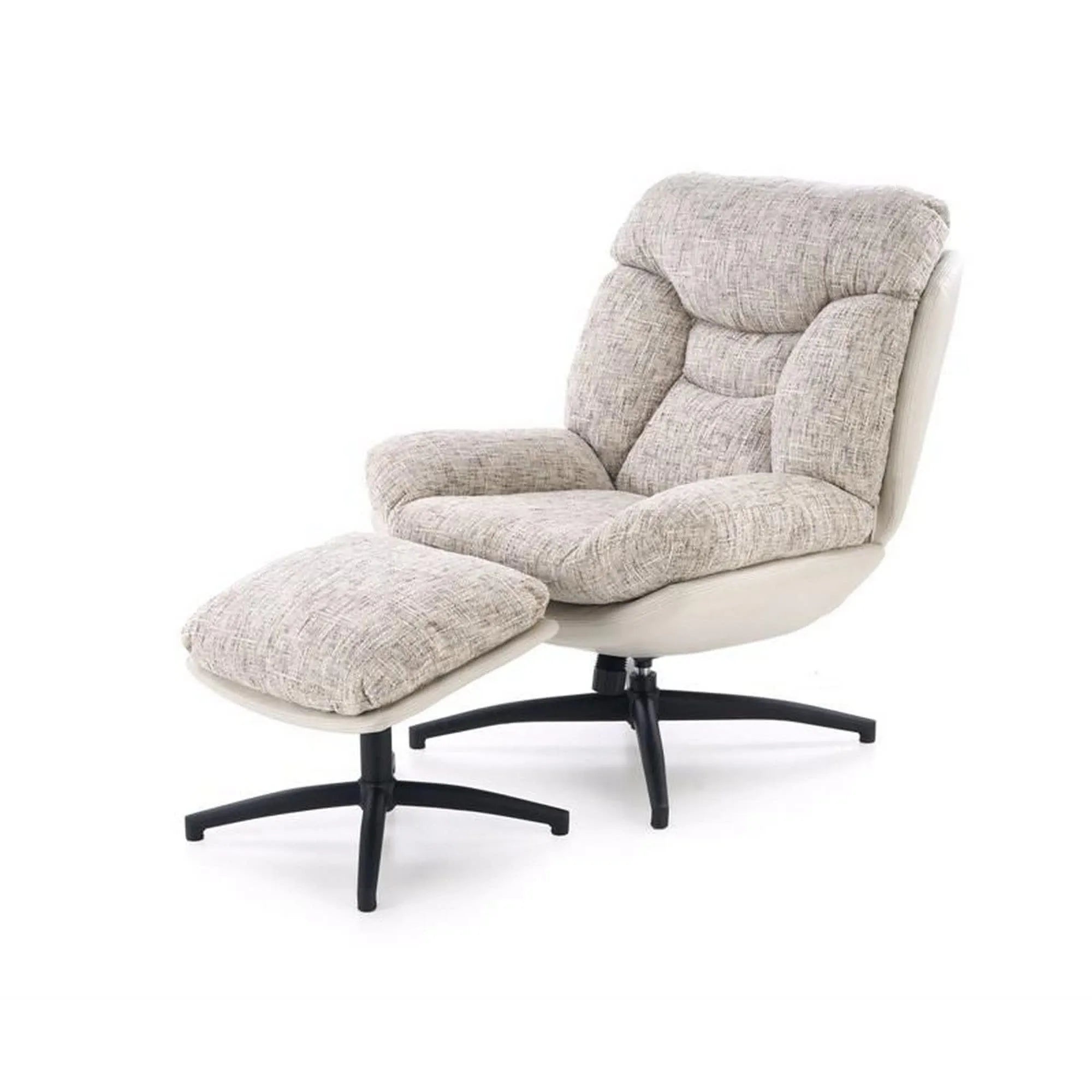 Fotoliu rotativ HOUSTON OCN-37766, bej/negru