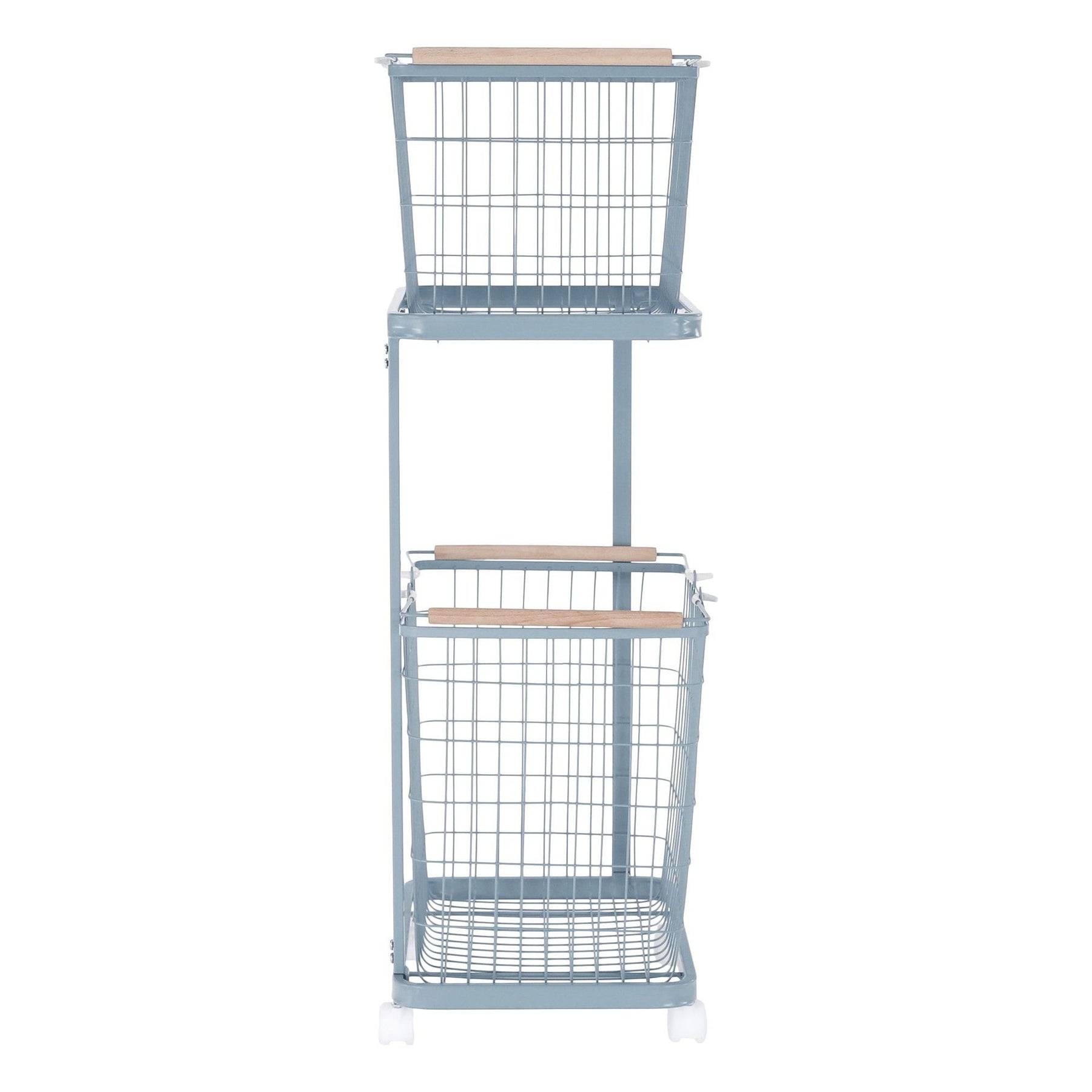 Cos de rufe HERMES, gri-albastru, metal/plastic, 40x30x96 cm