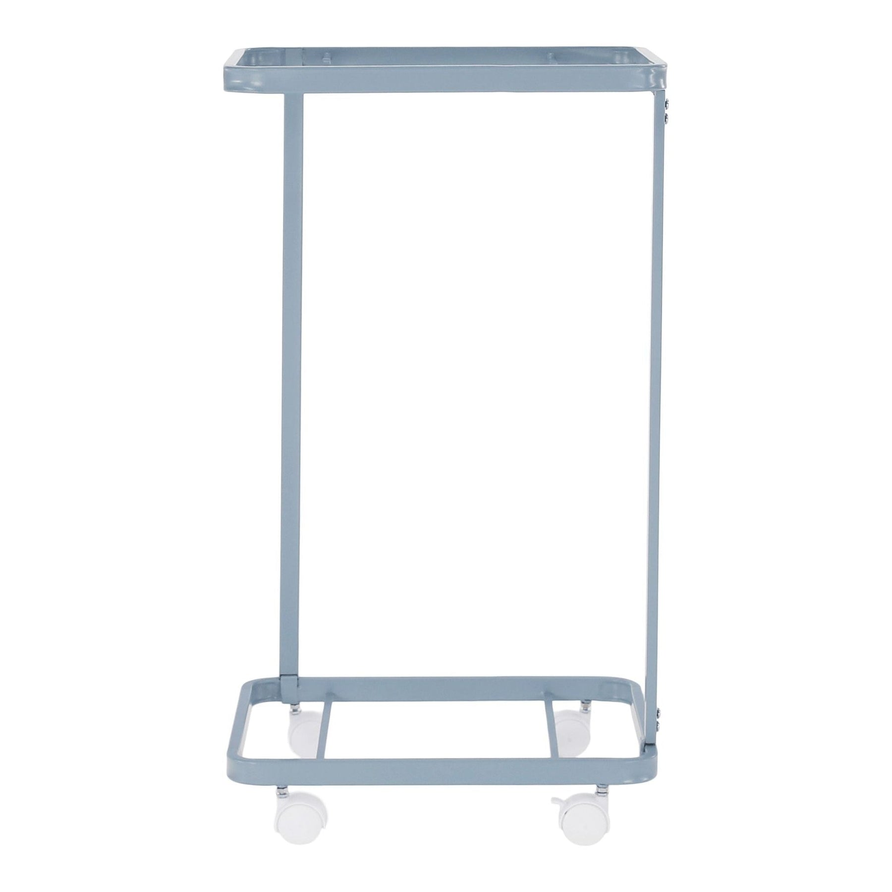 Cos de rufe HERMES, gri-albastru, metal/plastic, 40x30x96 cm