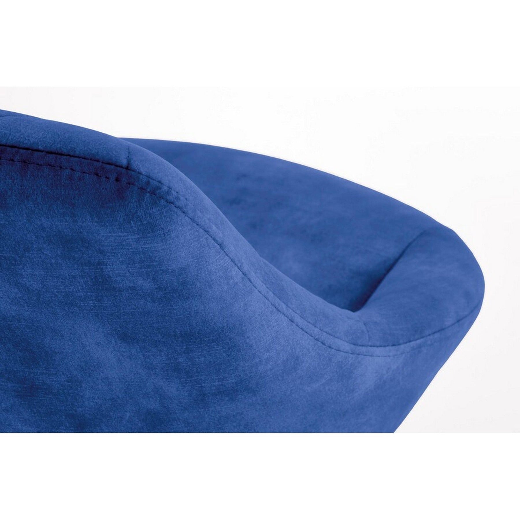 Scaun bar H102, albastru, stofa catifelata, 53x48x100 cm