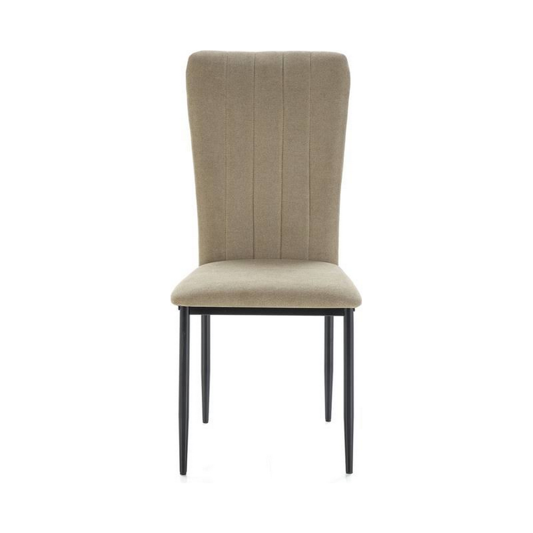 Scaun VIGO, stofa catifelata verde olive, crom/negru mat, 44x38x97 cm
