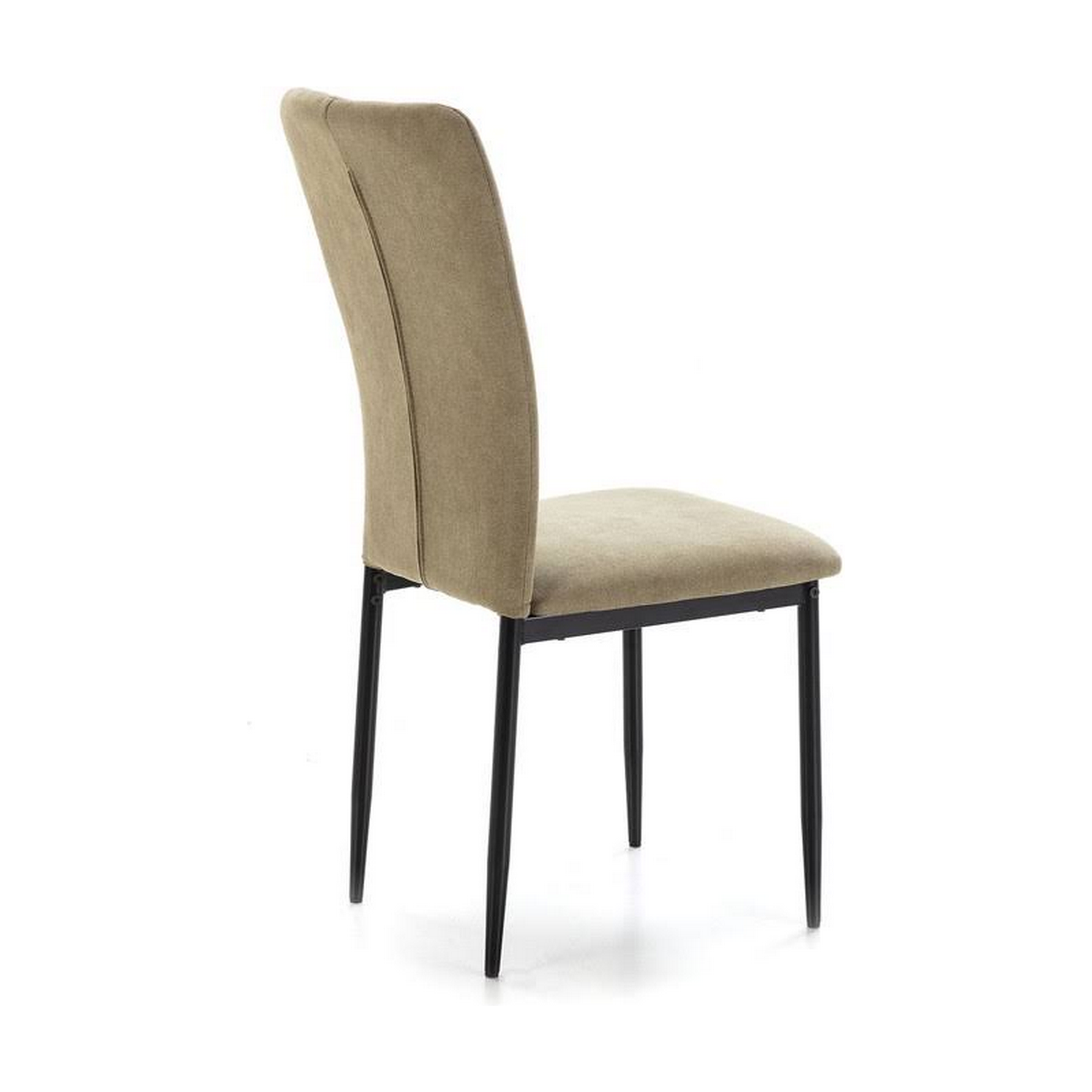 Scaun VIGO, stofa catifelata verde olive, crom/negru mat, 44x38x97 cm