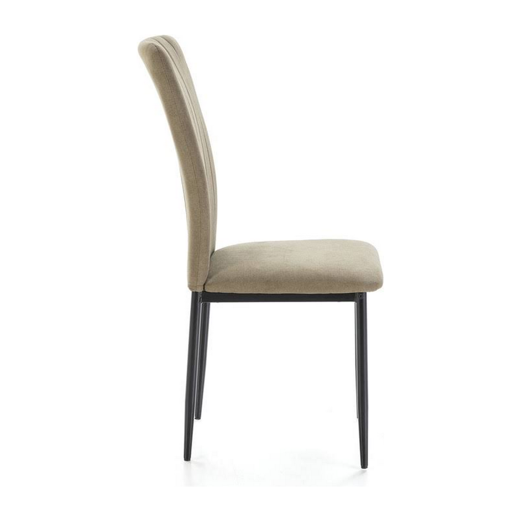 Scaun VIGO, stofa catifelata verde olive, crom/negru mat, 44x38x97 cm