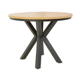 Masa extensibila ELAND, stejar wotan/negru, PAL laminat/metal, 100/200x100x76 cm