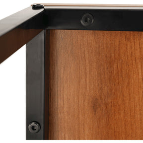 Consola KALISTO, negru/stejar laminat/metal, 100x35x80 cm