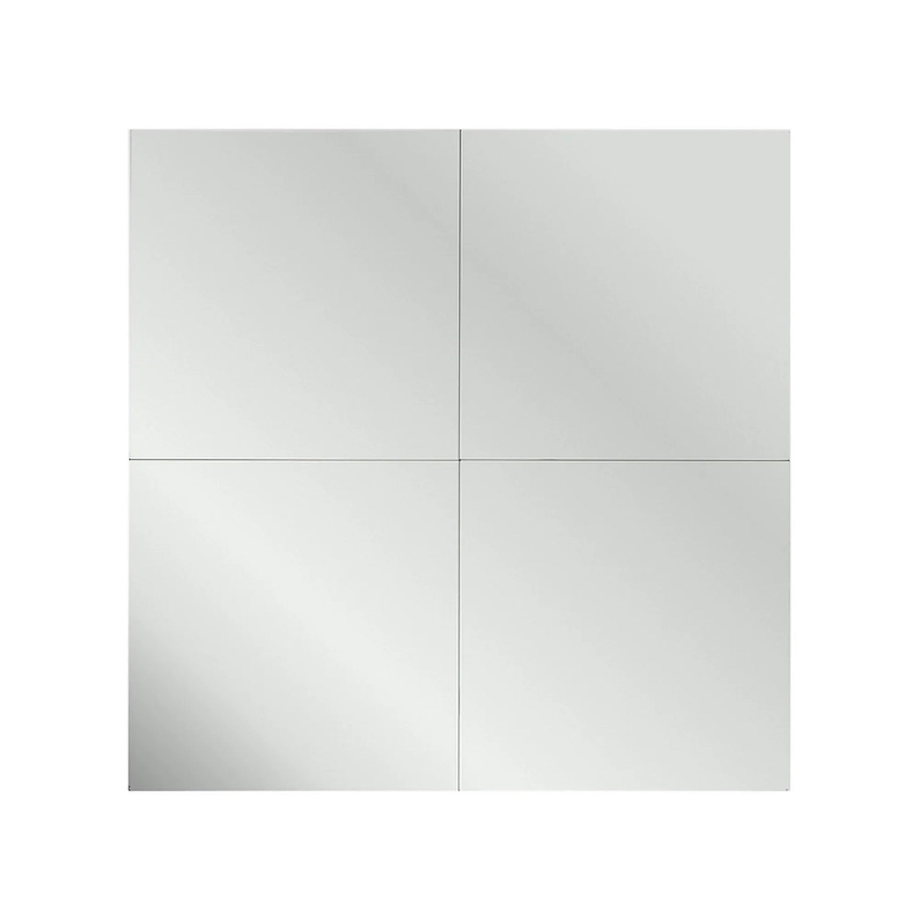 Set 4 oglinzi QUANTRO, argintiu, 30x30 cm