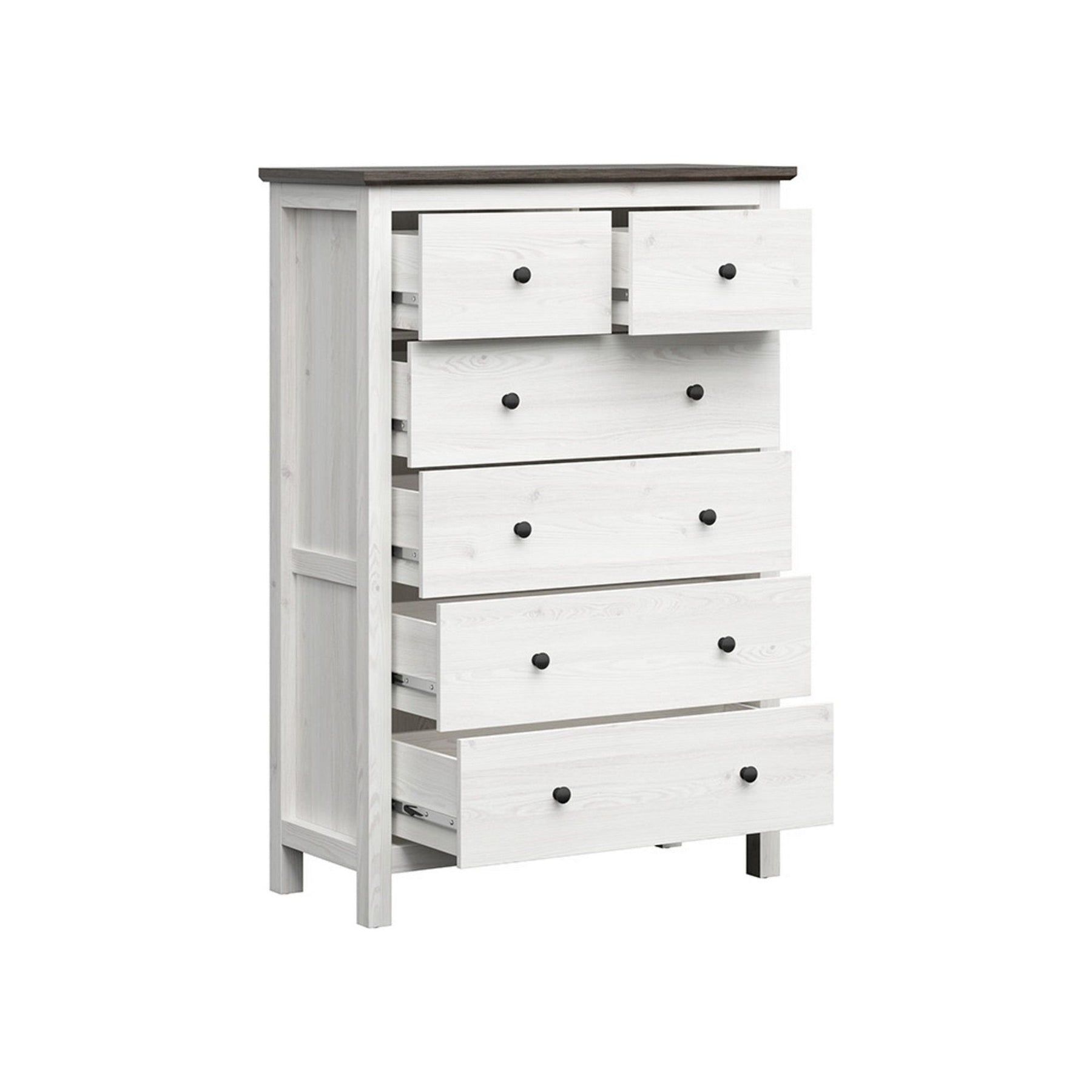 Comoda HESEN, zada sibiu deschis/pin larico, PAL, 101x44x145 cm