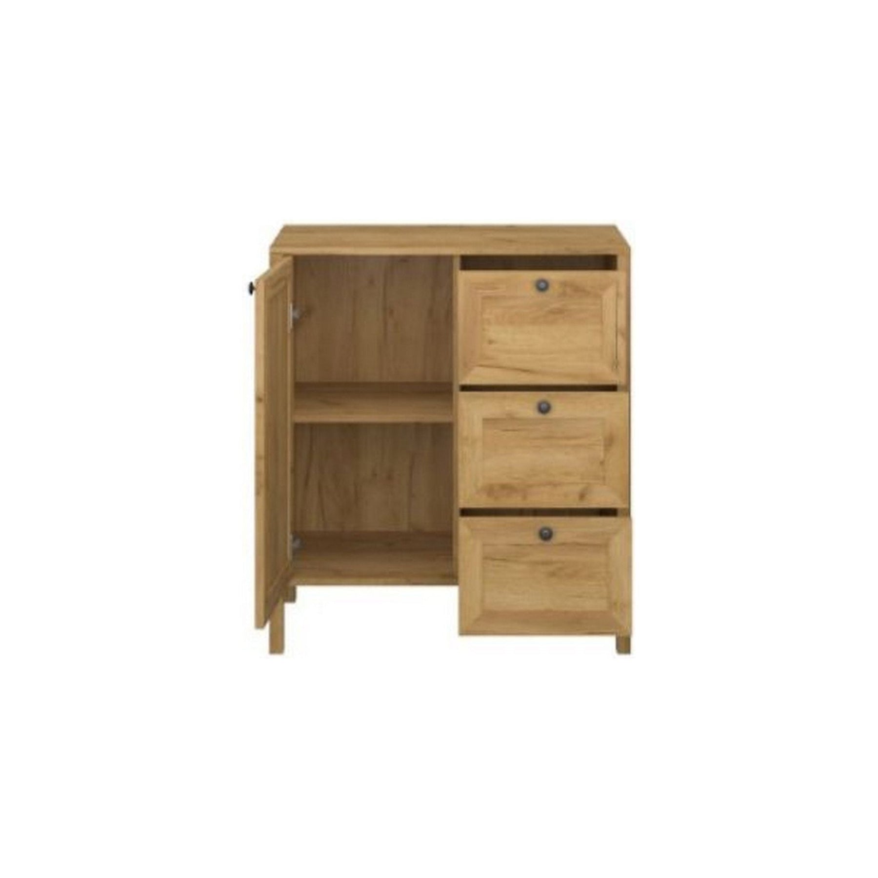 Comoda KLARK, stejar auriu, PAL/MDF, 81x42x87 cm