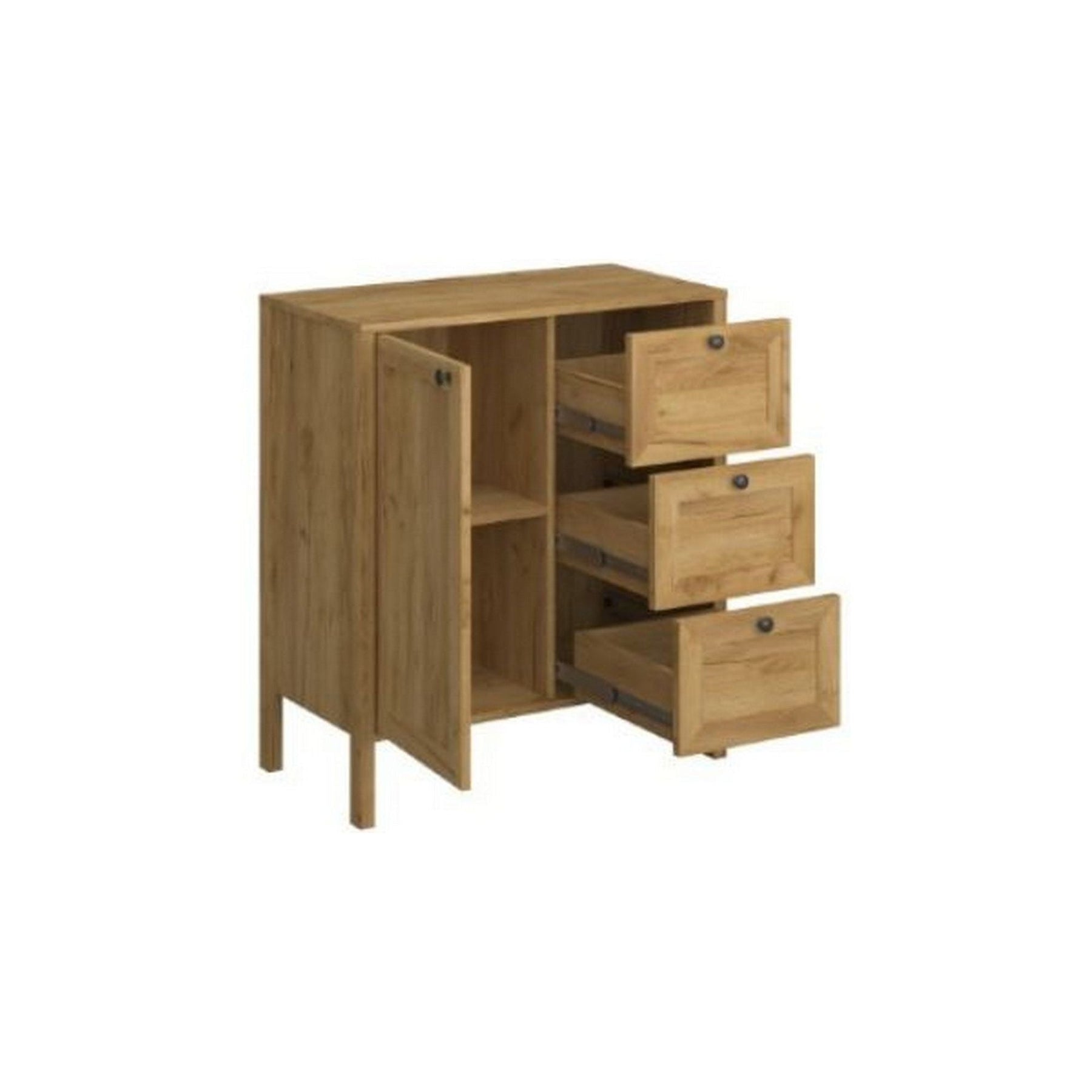 Comoda KLARK, stejar auriu, PAL/MDF, 81x42x87 cm