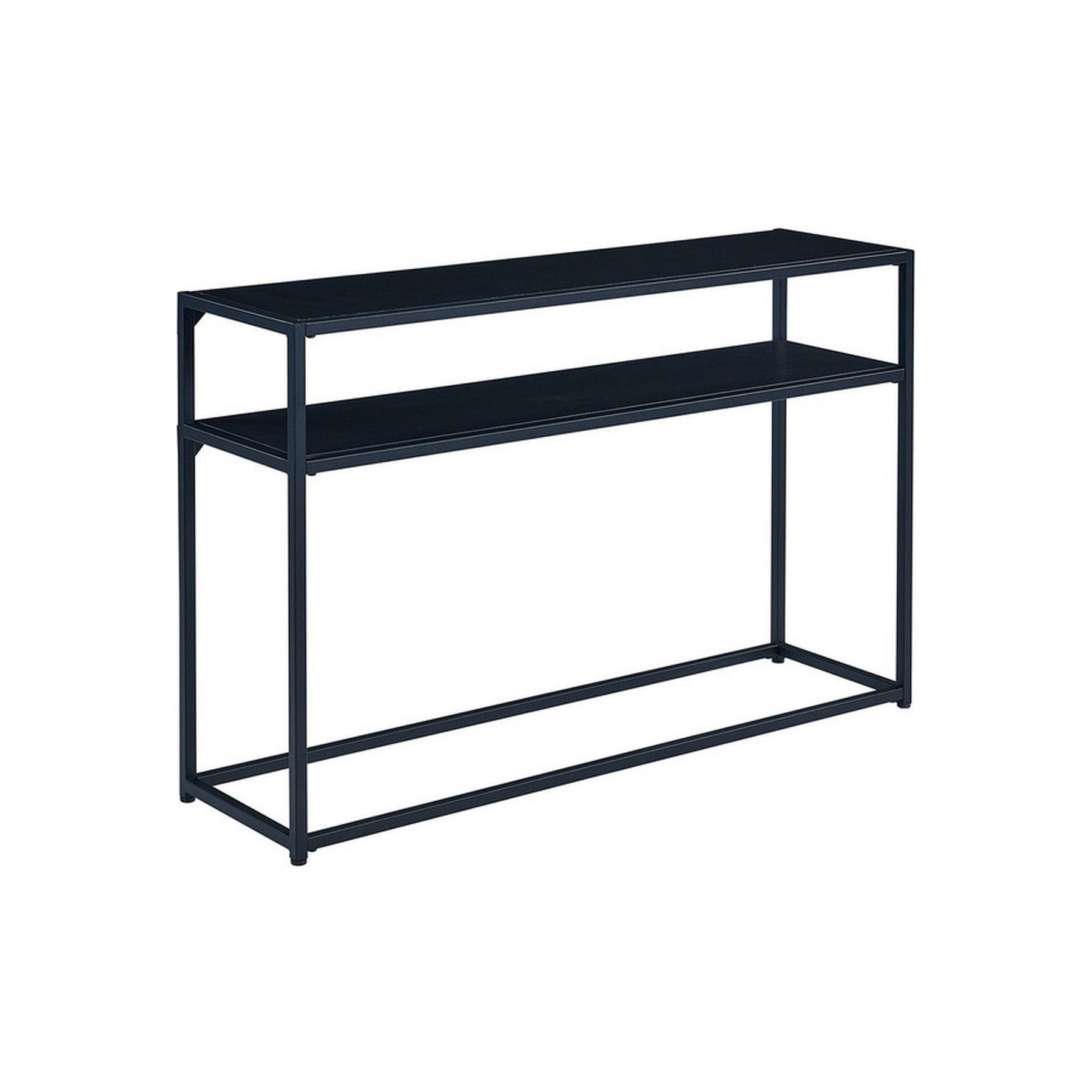 Consola SYMPHONY C, neagra, PAL/metal, 110x30x70 cm