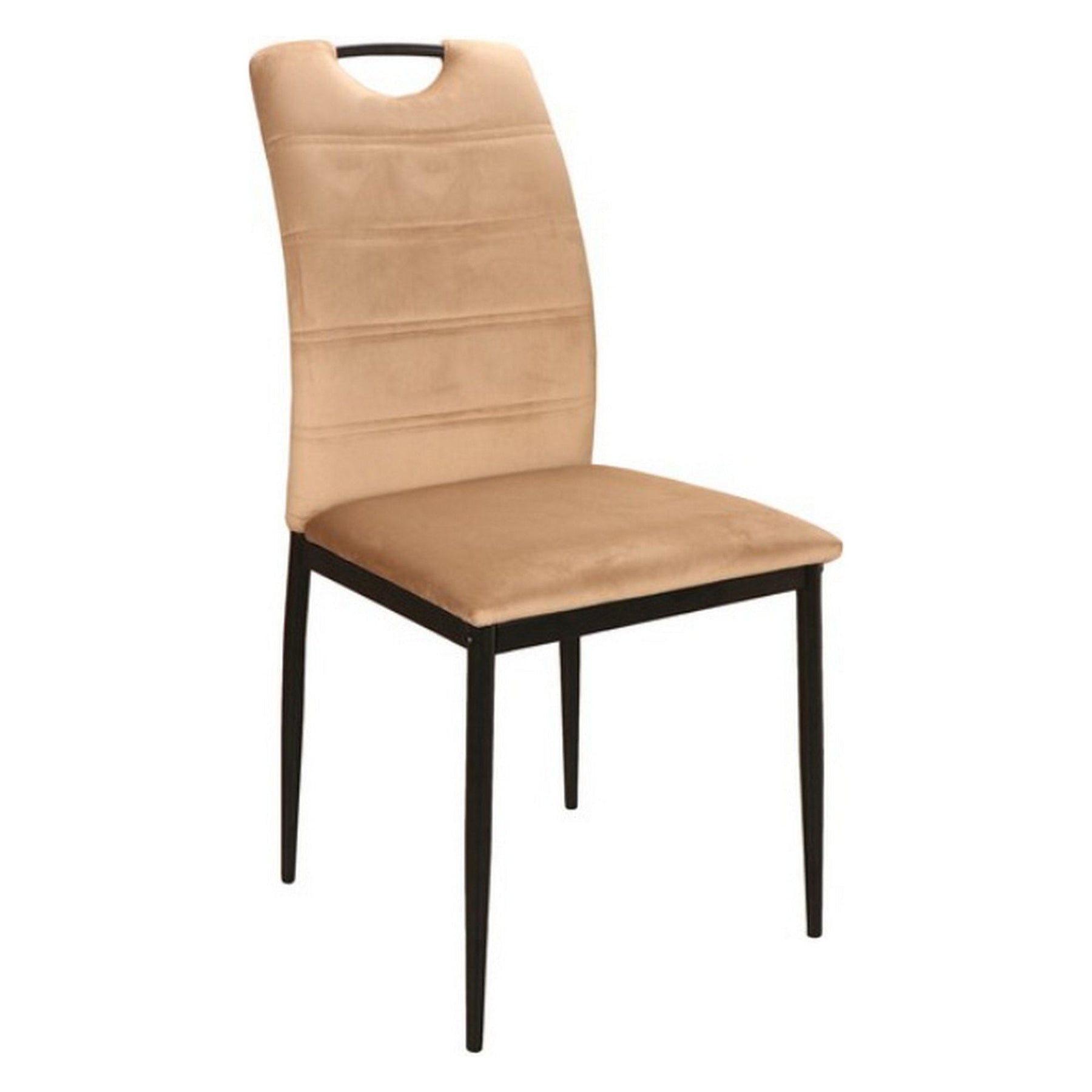 Scaun RIP, stofa catifelata bej deschis/negru, 44x38x92 cm