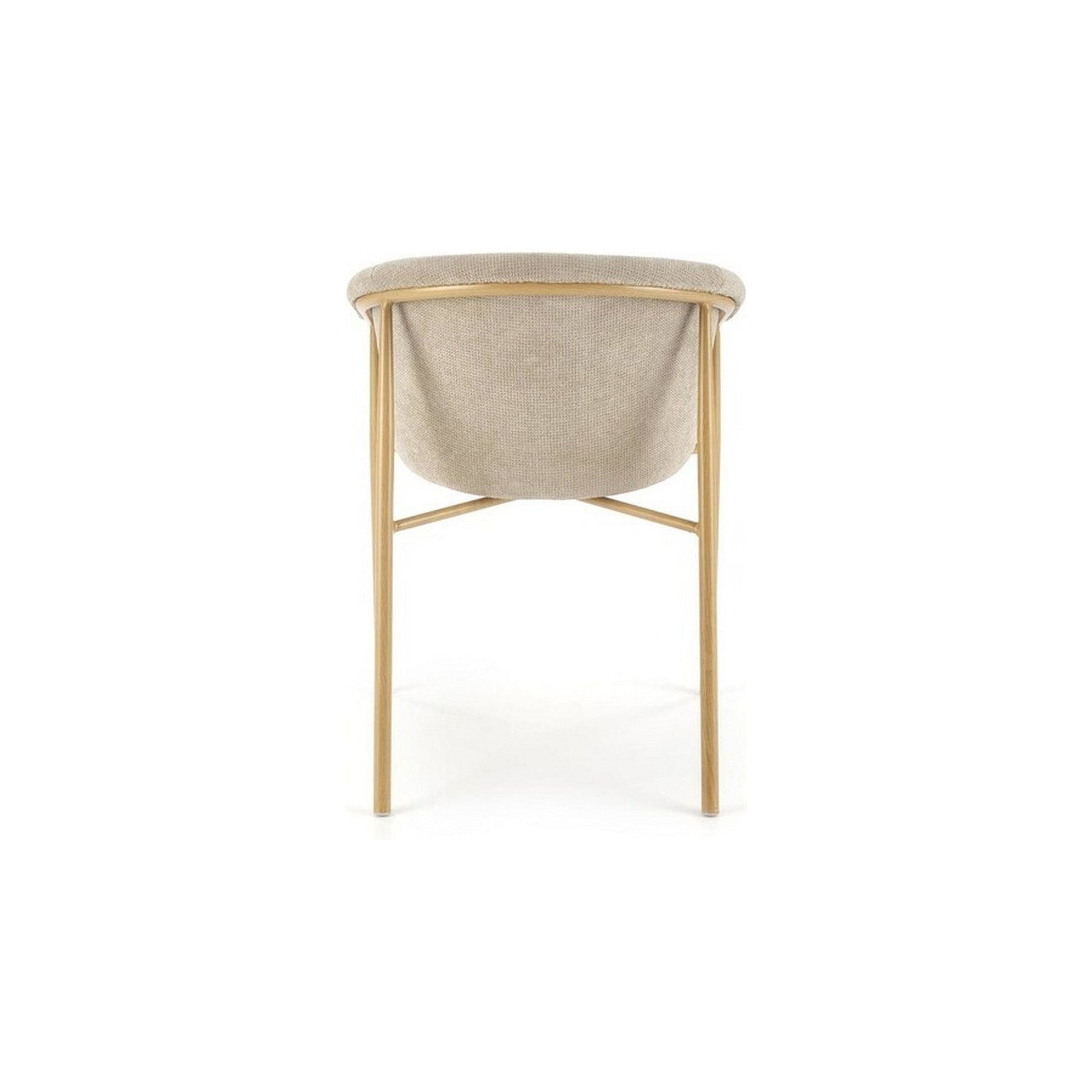 Scaun K489, bej/stejar, stofa clasica/metal, 59x56x80 cm