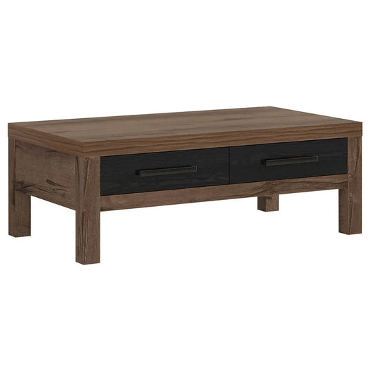 Masuta cafea BALIN, stejar/negru, PAL, 110x60x40 cm
