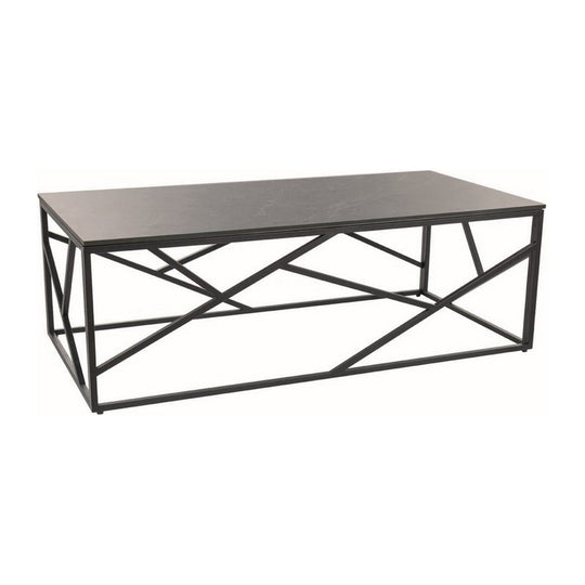Masuta cafea ESCADA A III, gri/negru, ceramica/metal, 120x60x40 cm