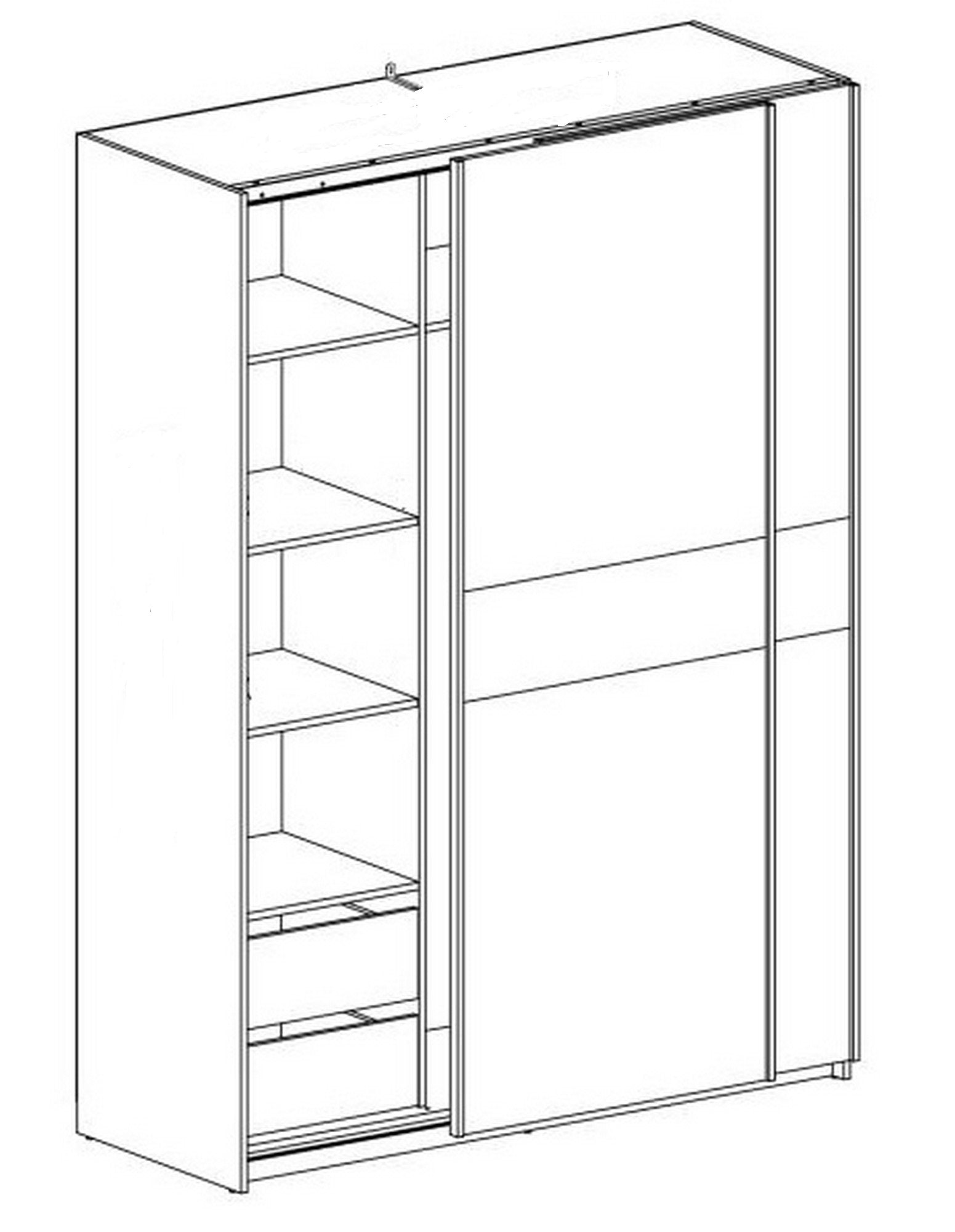 Dulap dormitor mare Lima S1, sonoma, 210x58x153 cm