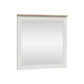 Oglinda LOKSA, alb/stejar, PAL laminat, 96x4x91 cm