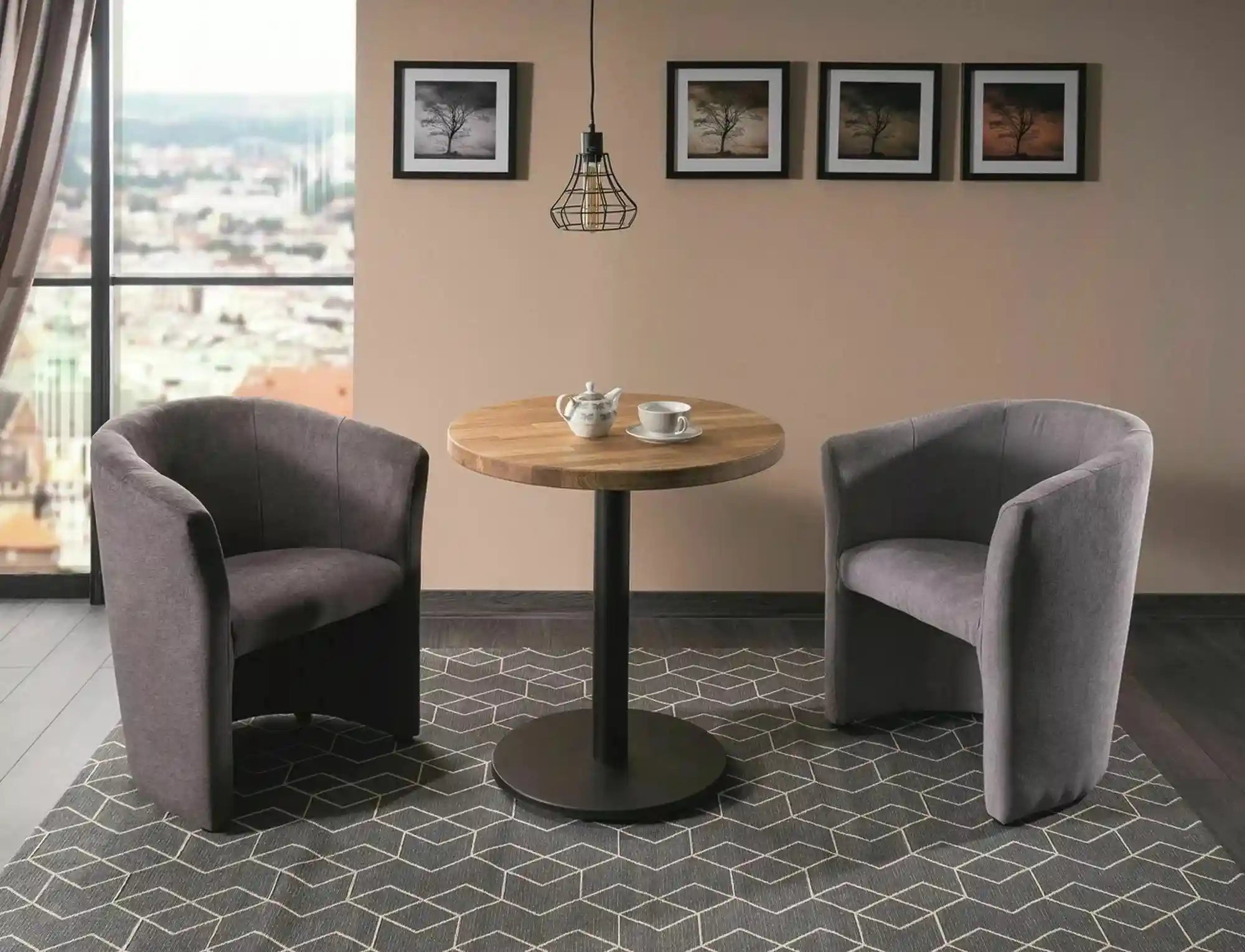 Masa bar DETROIT OCN-39305, stejar/negru