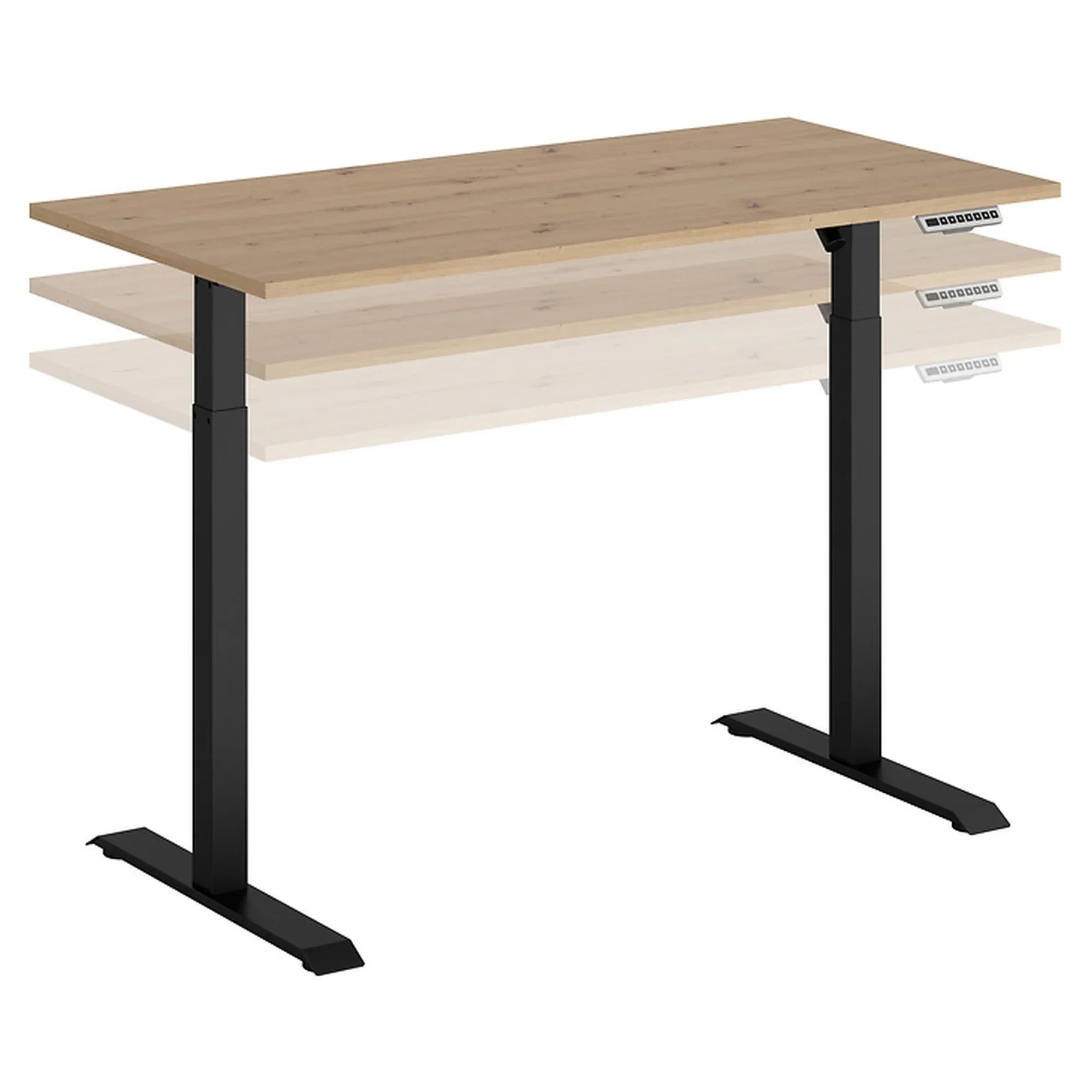 Masa birou BERGEN OCN-29112, stejar artisan/negru