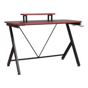 Masa birou DETROIT OCN-39298, negru mat/rosu