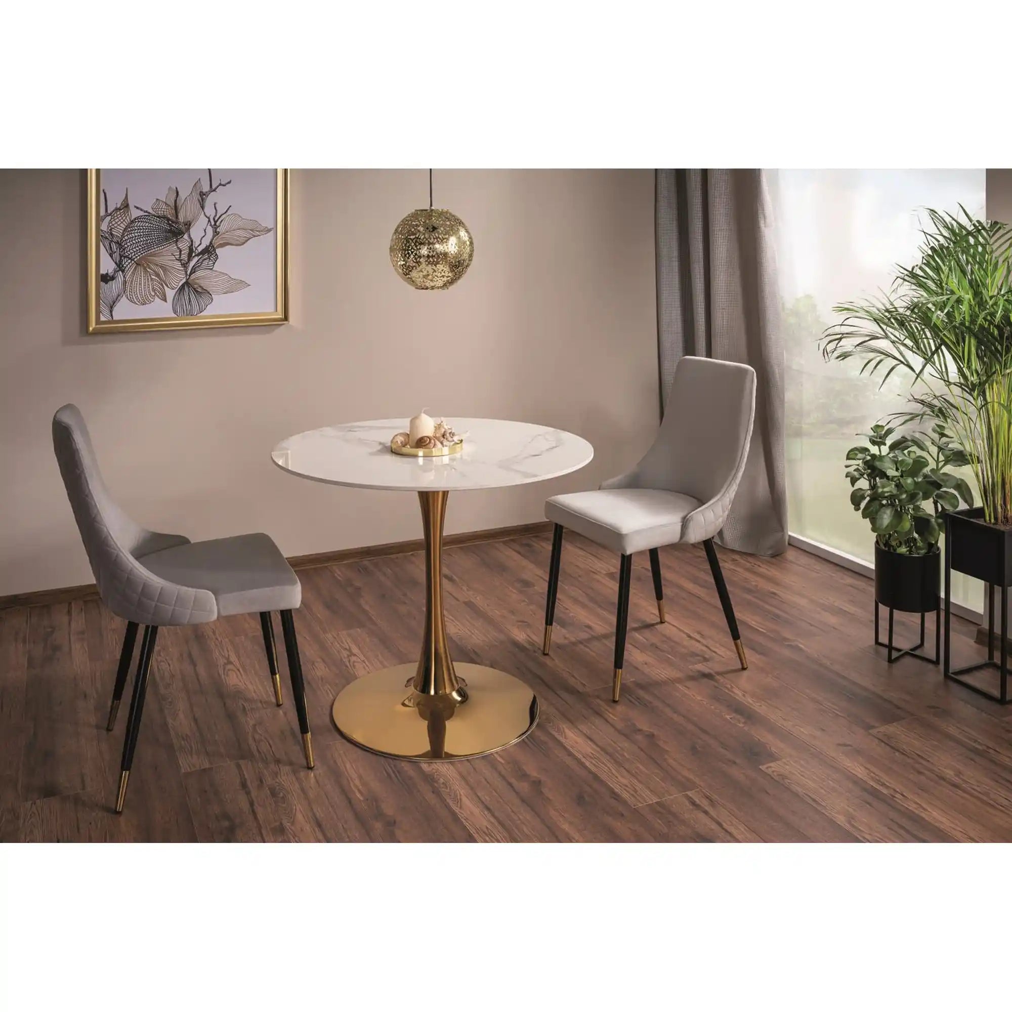 Masa DETROIT OCN-39386, alb/auriu