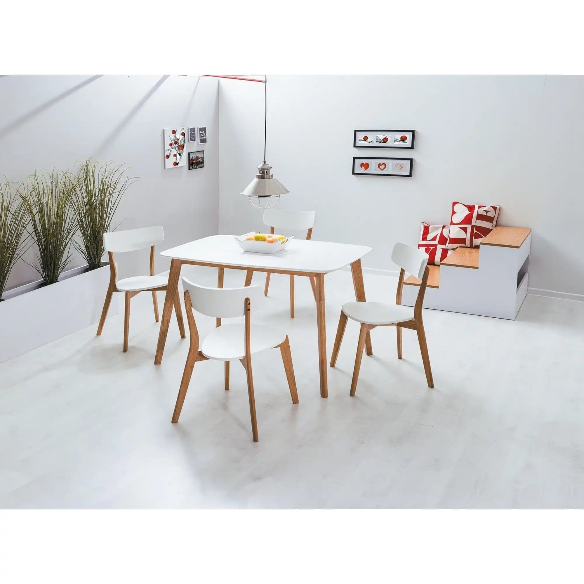 Masa DETROIT OCN-39475, alb/stejar