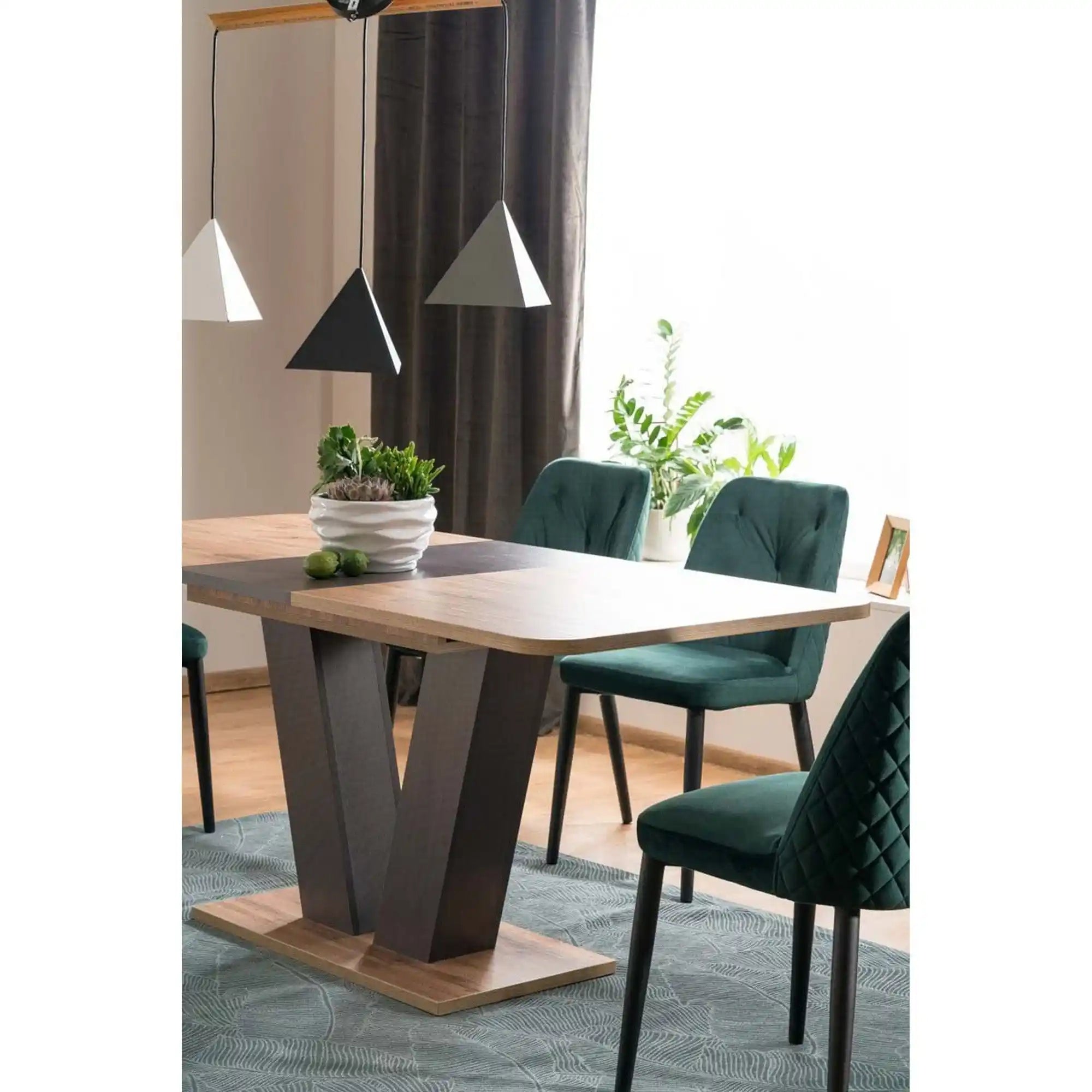 Masa DETROIT OCN-39477, stejar/maro