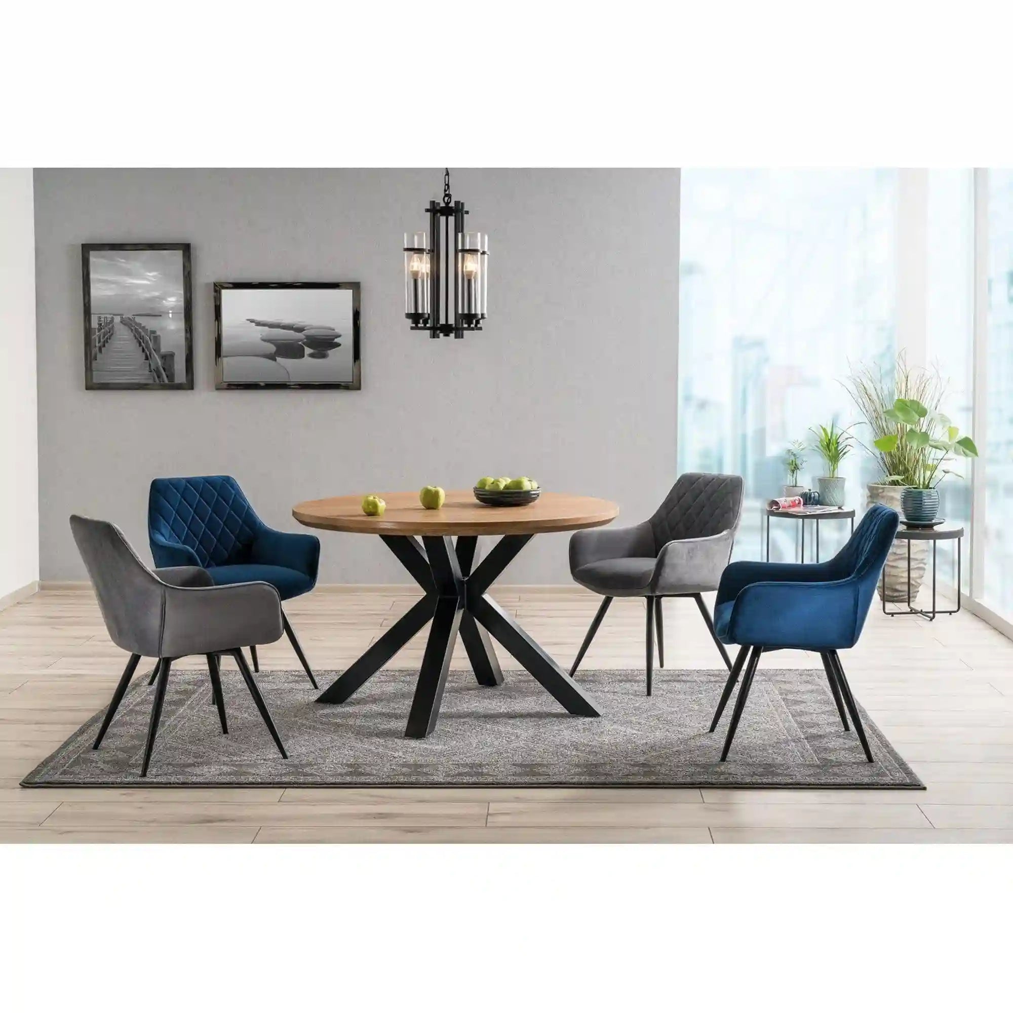 Masa DETROIT OCN-39479, stejar/negru