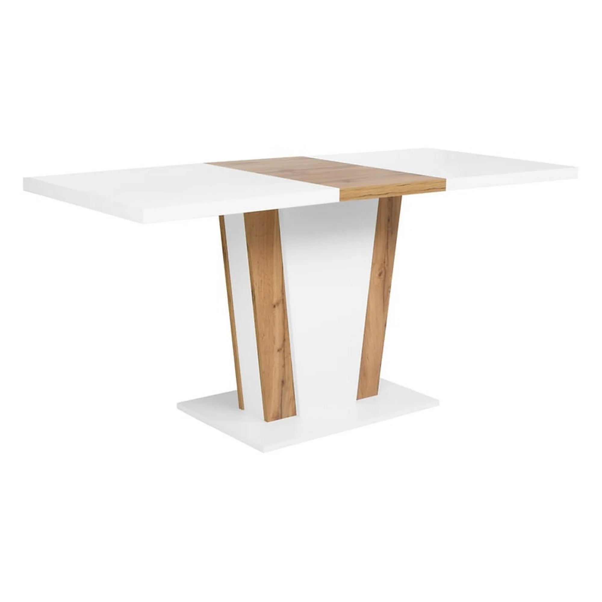 Masa extensibila BERGEN OCN-29125, alb/stejar wotan