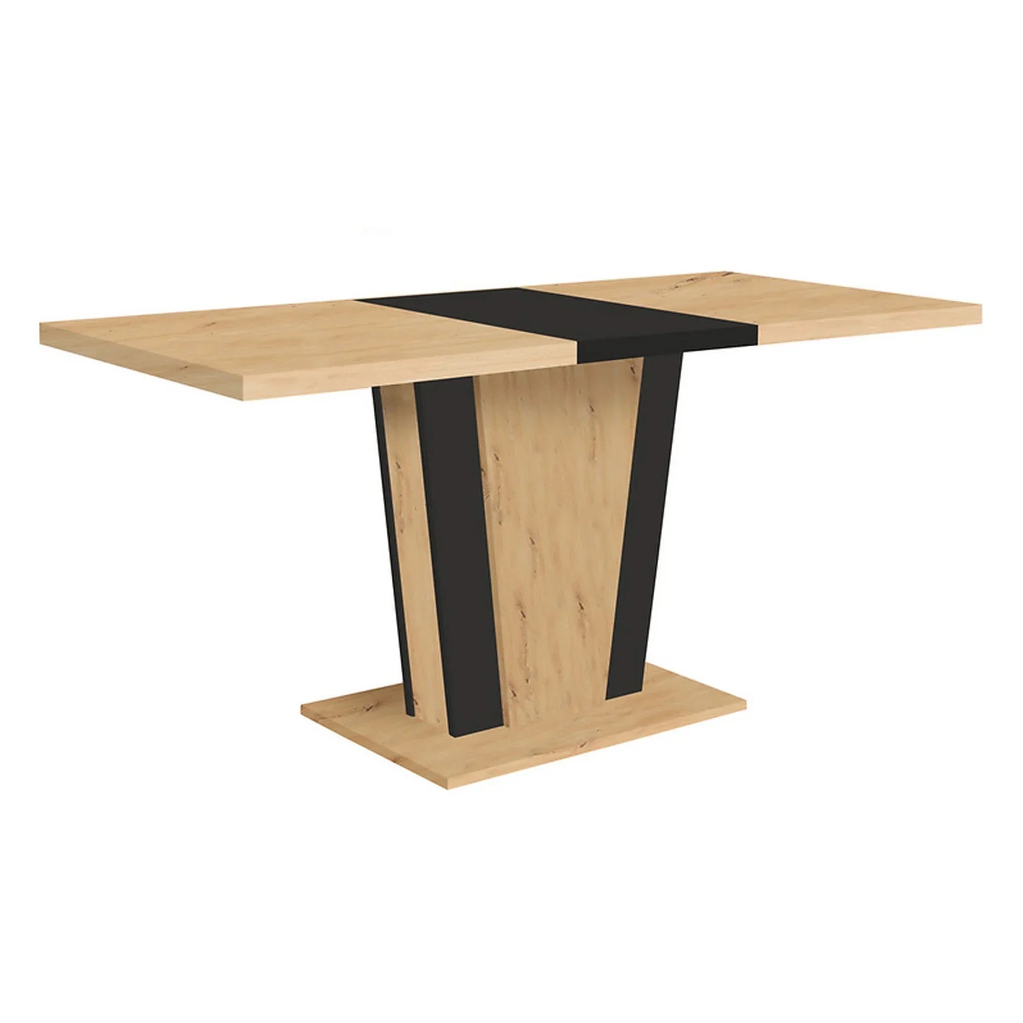 Masa extensibila BERGEN OCN-29126, stejar artisan/negru