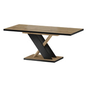 Masa extensibila BERGEN OCN-29129, stejar artisan/negru