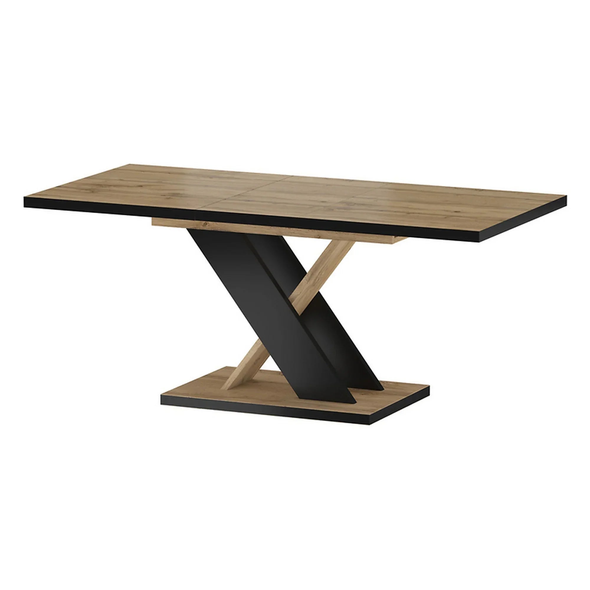 Masa extensibila BERGEN OCN-29129, stejar artisan/negru