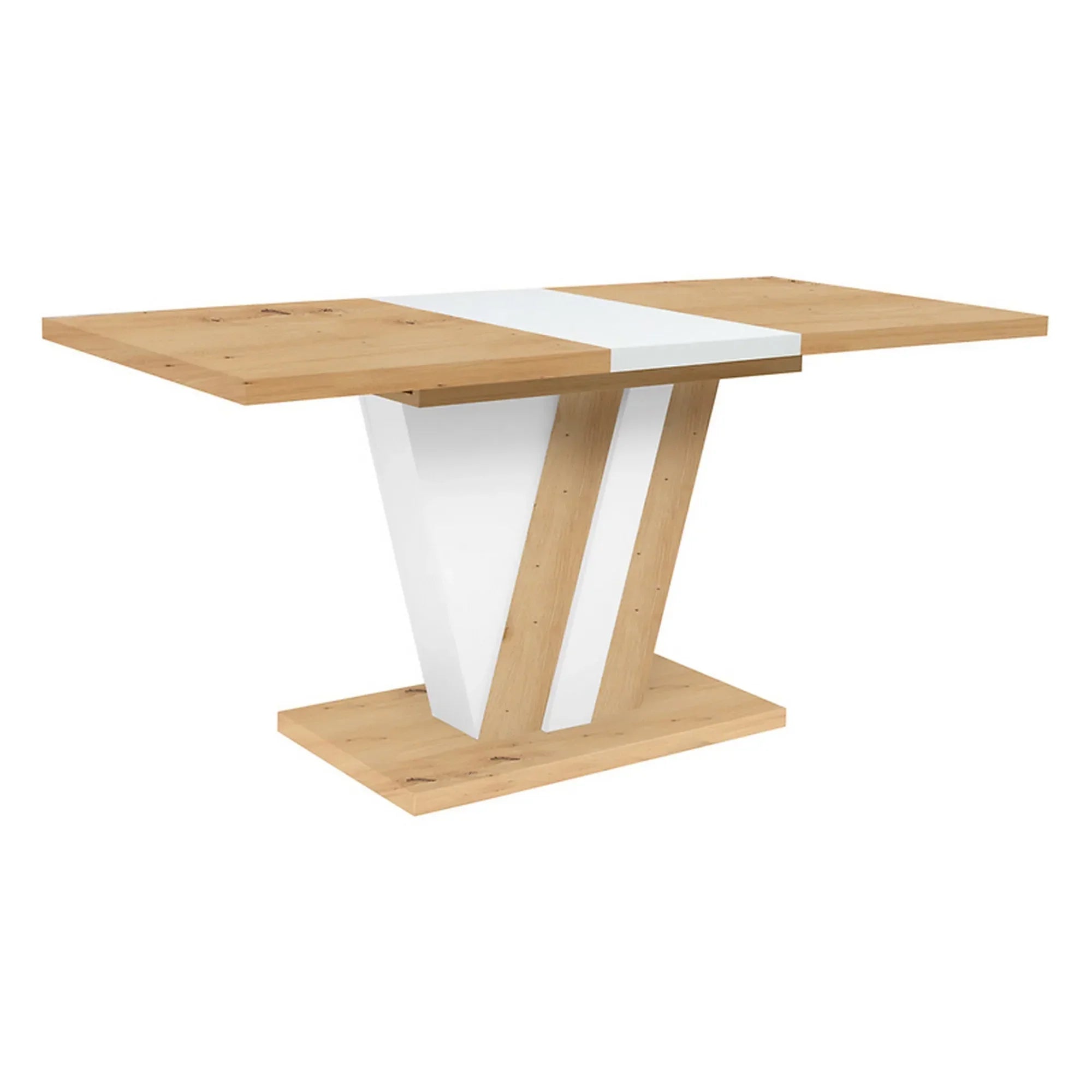 Masa extensibila BERGEN OCN-29132, stejar artisan/alb