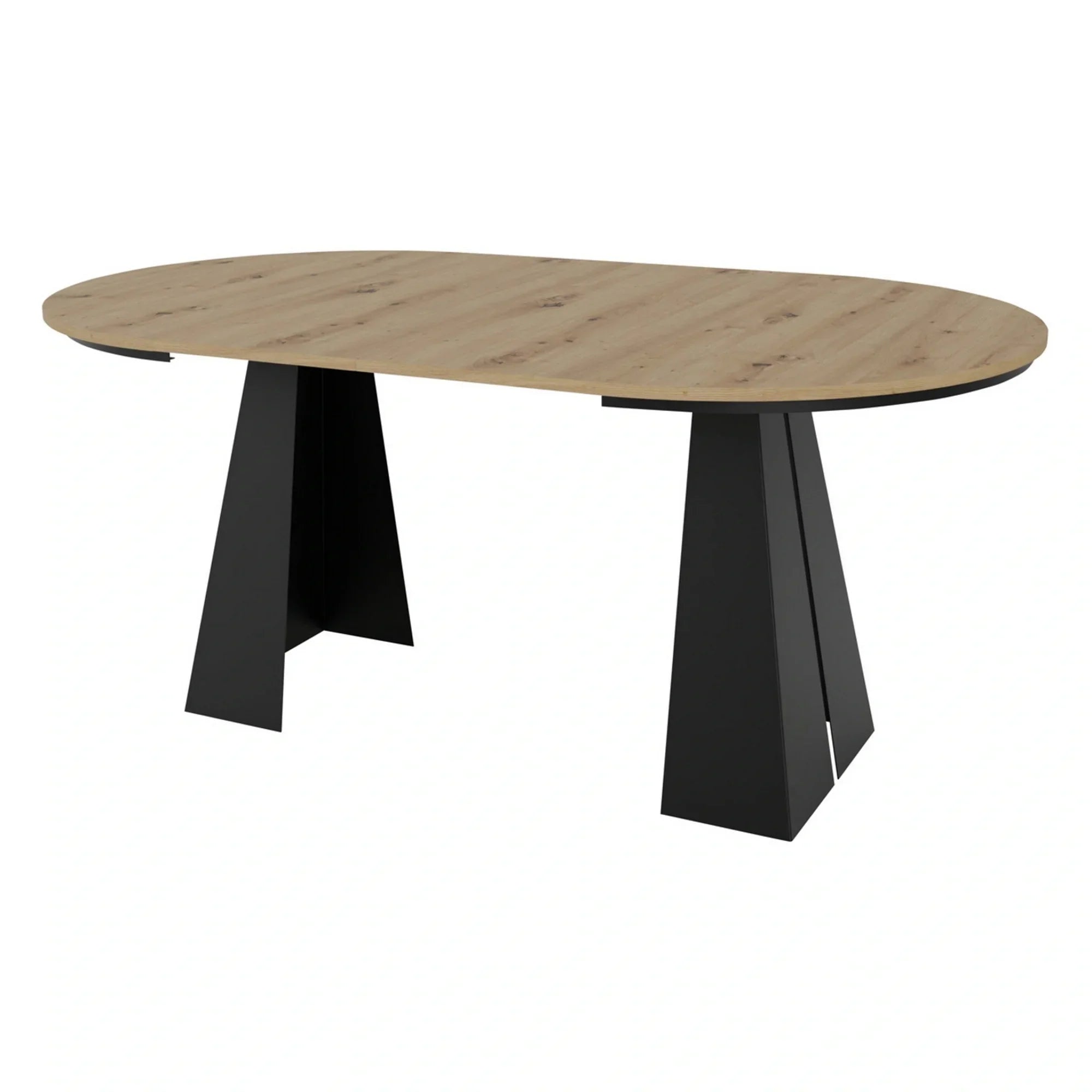 Masa extensibila BERGEN OCN-29139, stejar artisan/negru