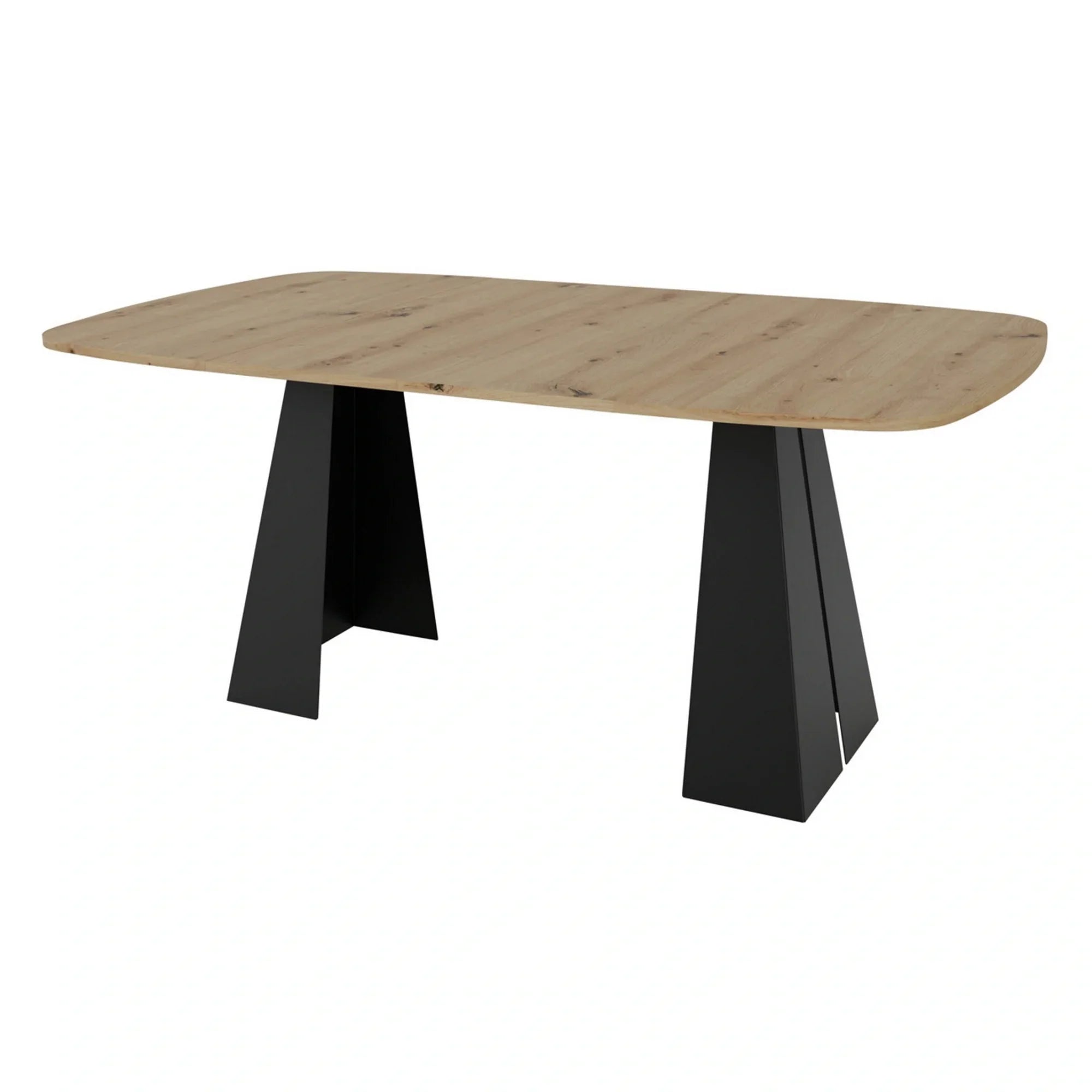 Masa extensibila BERGEN OCN-29140, stejar artisan/negru