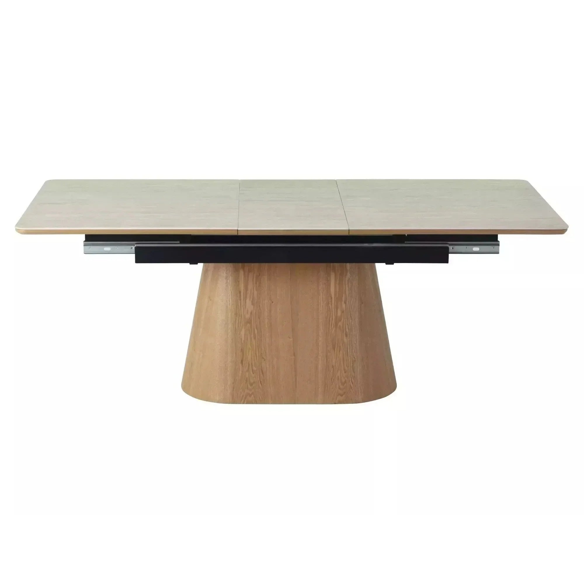 Masa extensibila DETROIT OCN-39324, piatra travertin/stejar