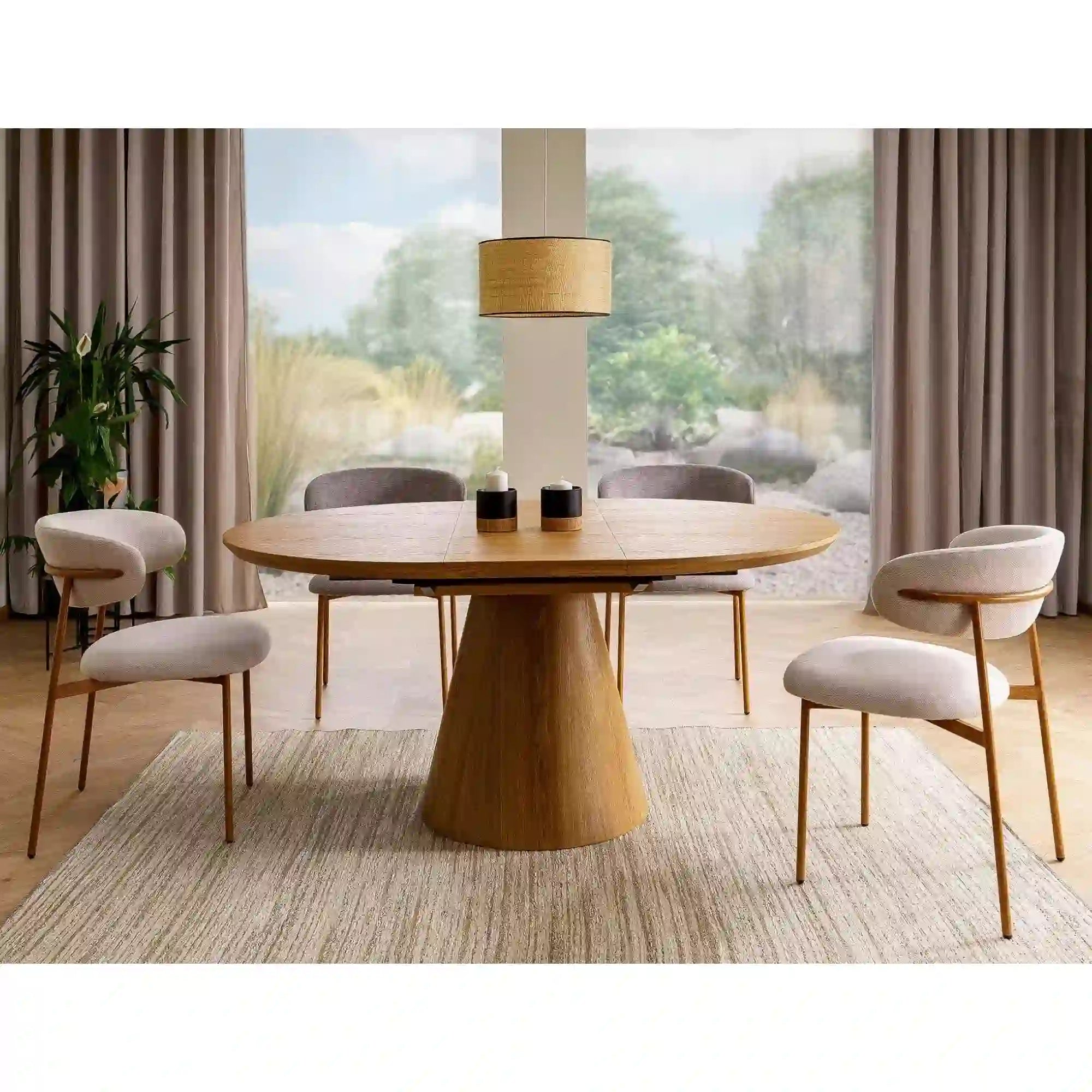 Masa extensibila DETROIT OCN-39331, stejar