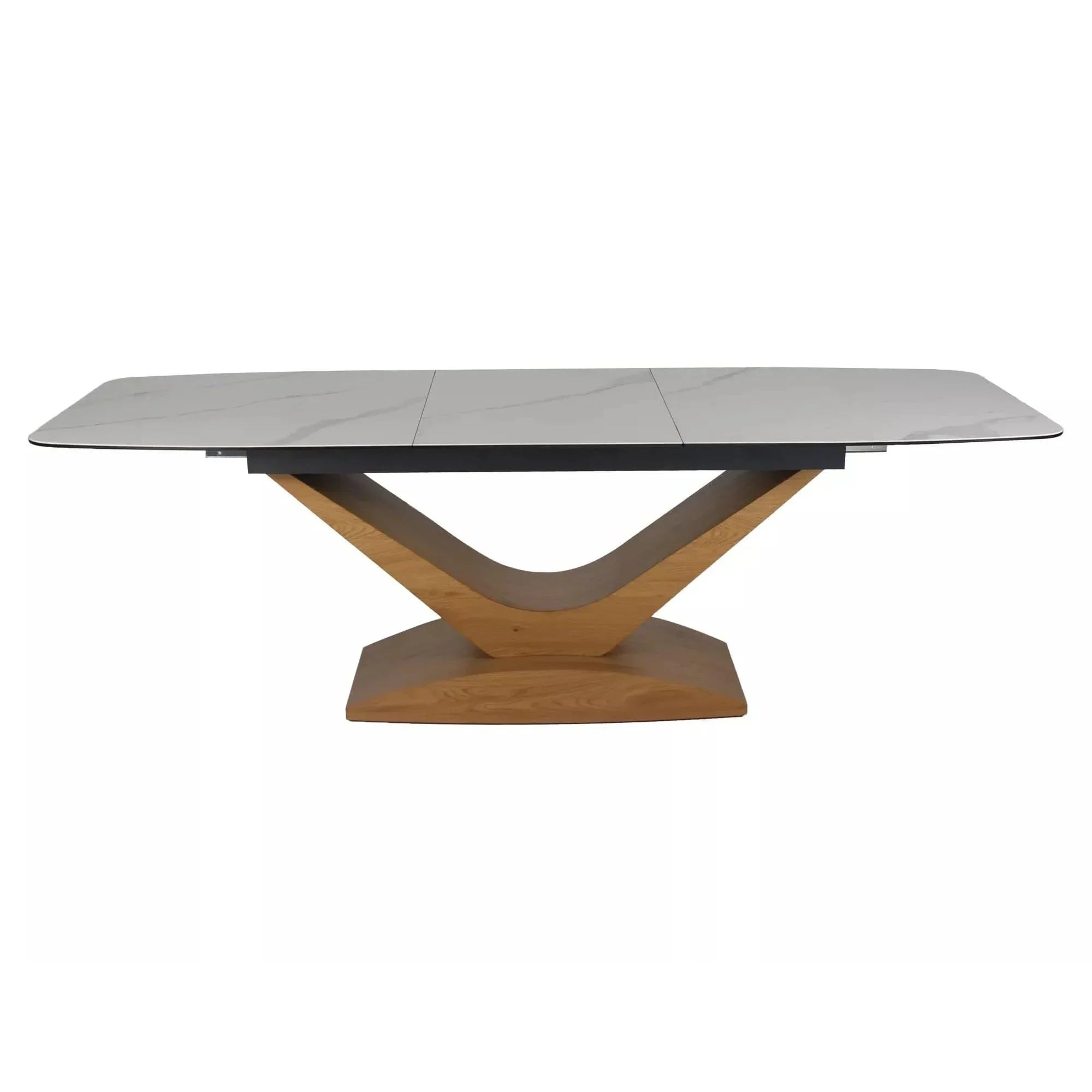 Masa extensibila DETROIT OCN-39332, alb/stejar