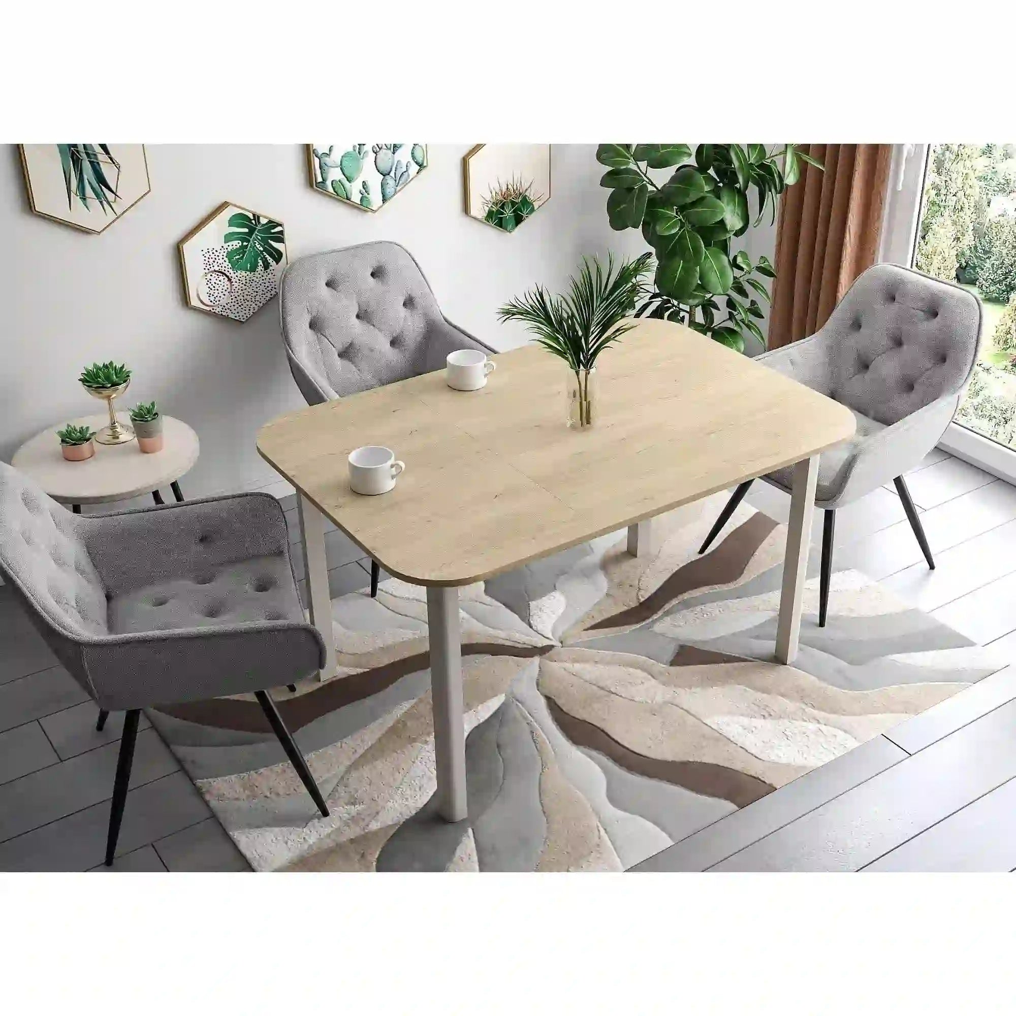 Masa extensibila DETROIT OCN-39570, stejar/casmir