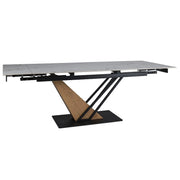 Masa extensibila DETROIT OCN-39602, alb/negru/stejar