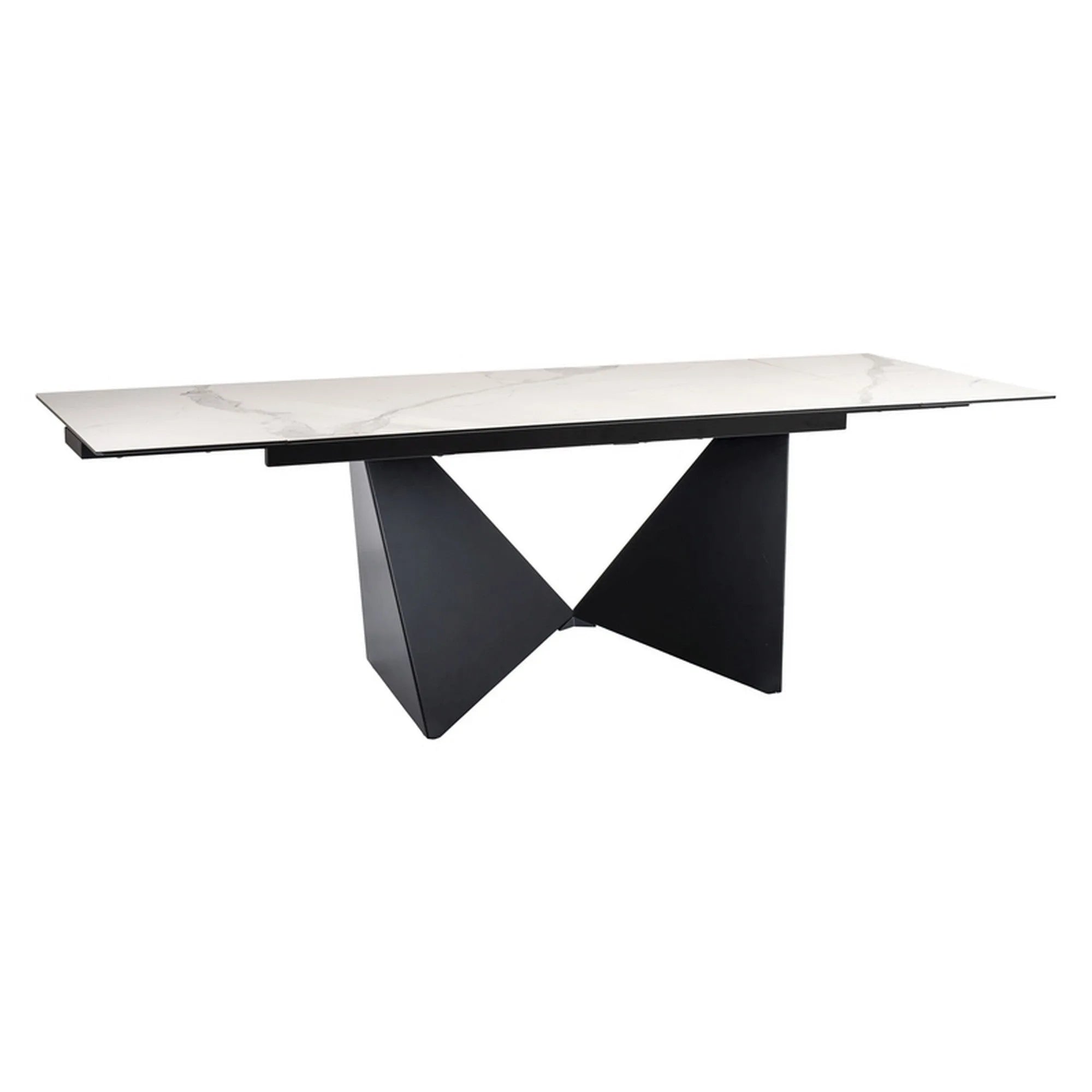 Masa extensibila DETROIT OCN-39632, alb/negru