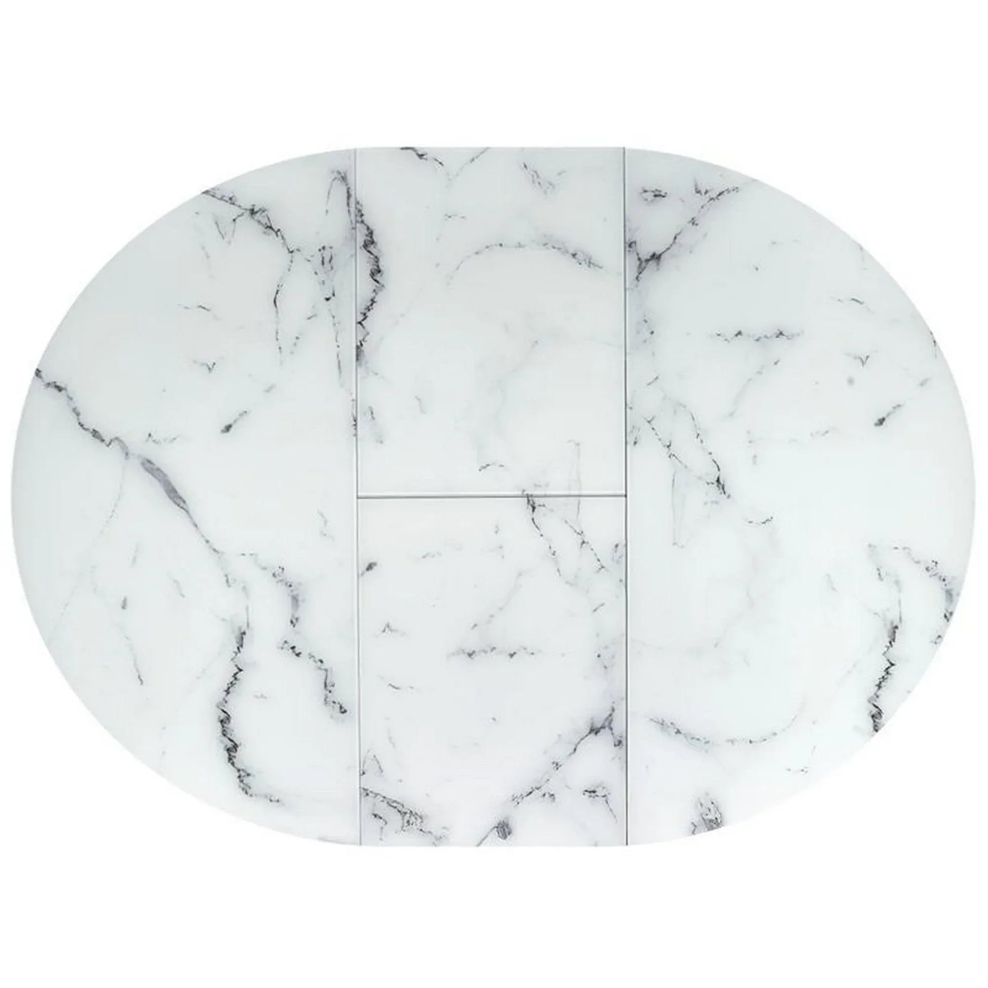 Masa extensibila HOUSTON OCN-37301, alb/negru