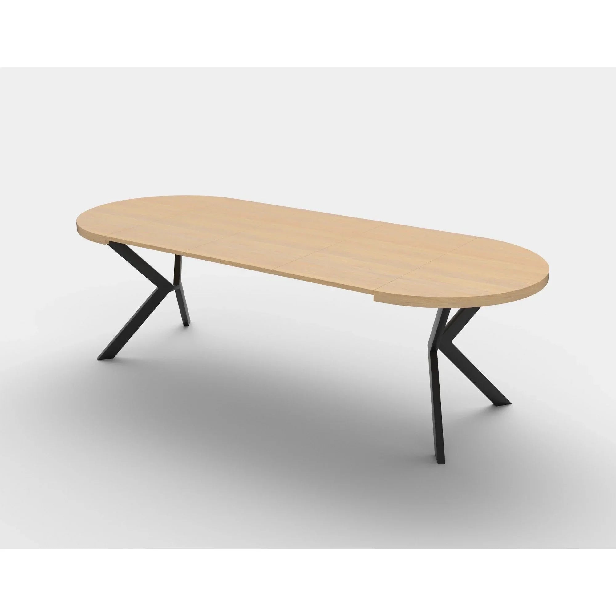 Masa extensibila HOUSTON OCN-37361, stejar auriu/negru