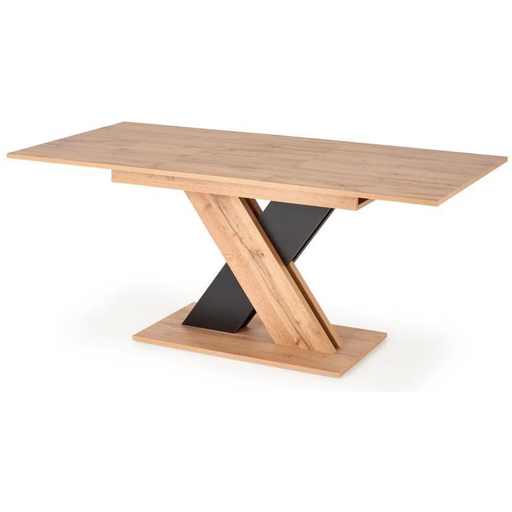 Masa extensibila HOUSTON OCN-37375, stejar/negru