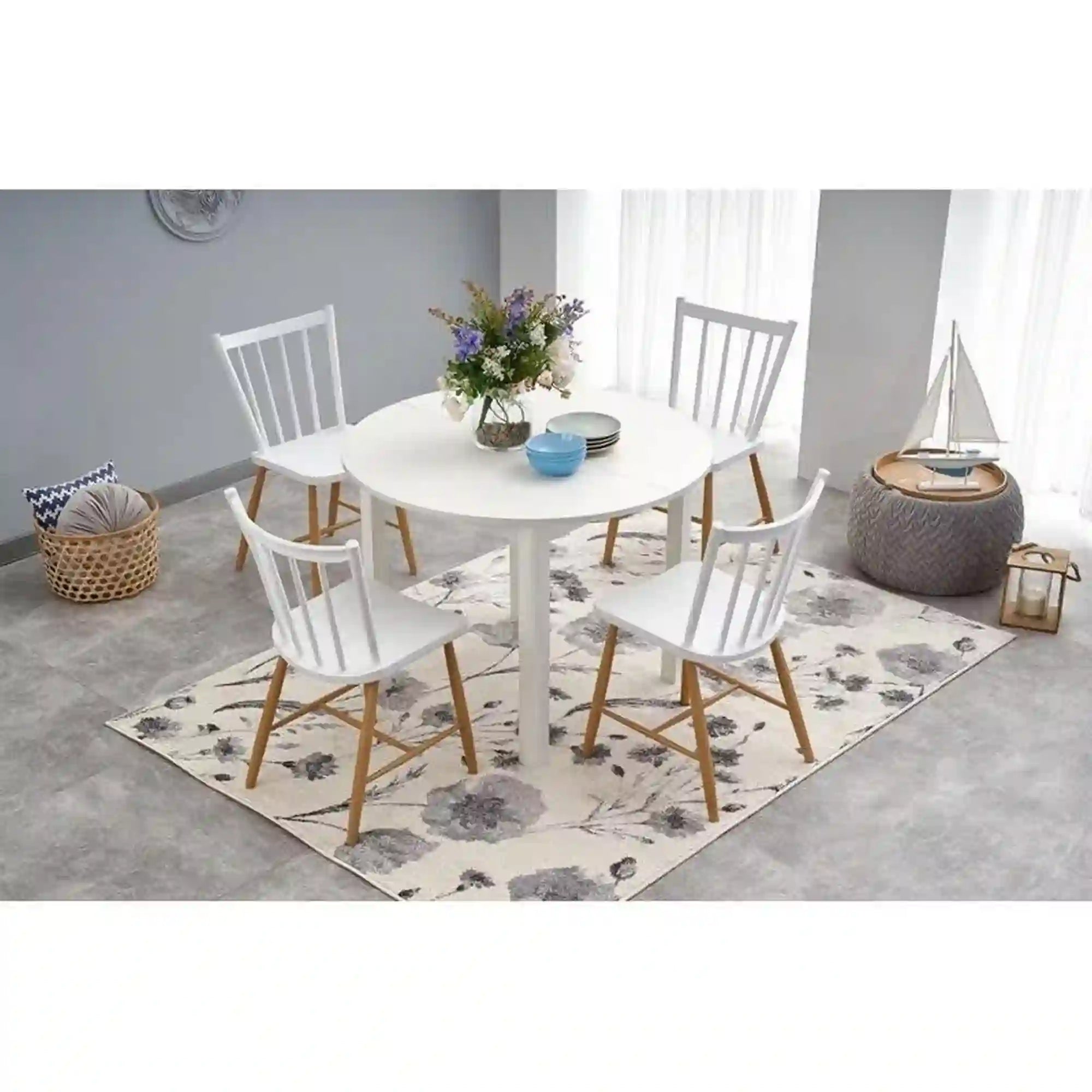 Masa extensibila HOUSTON OCN-37376, alb