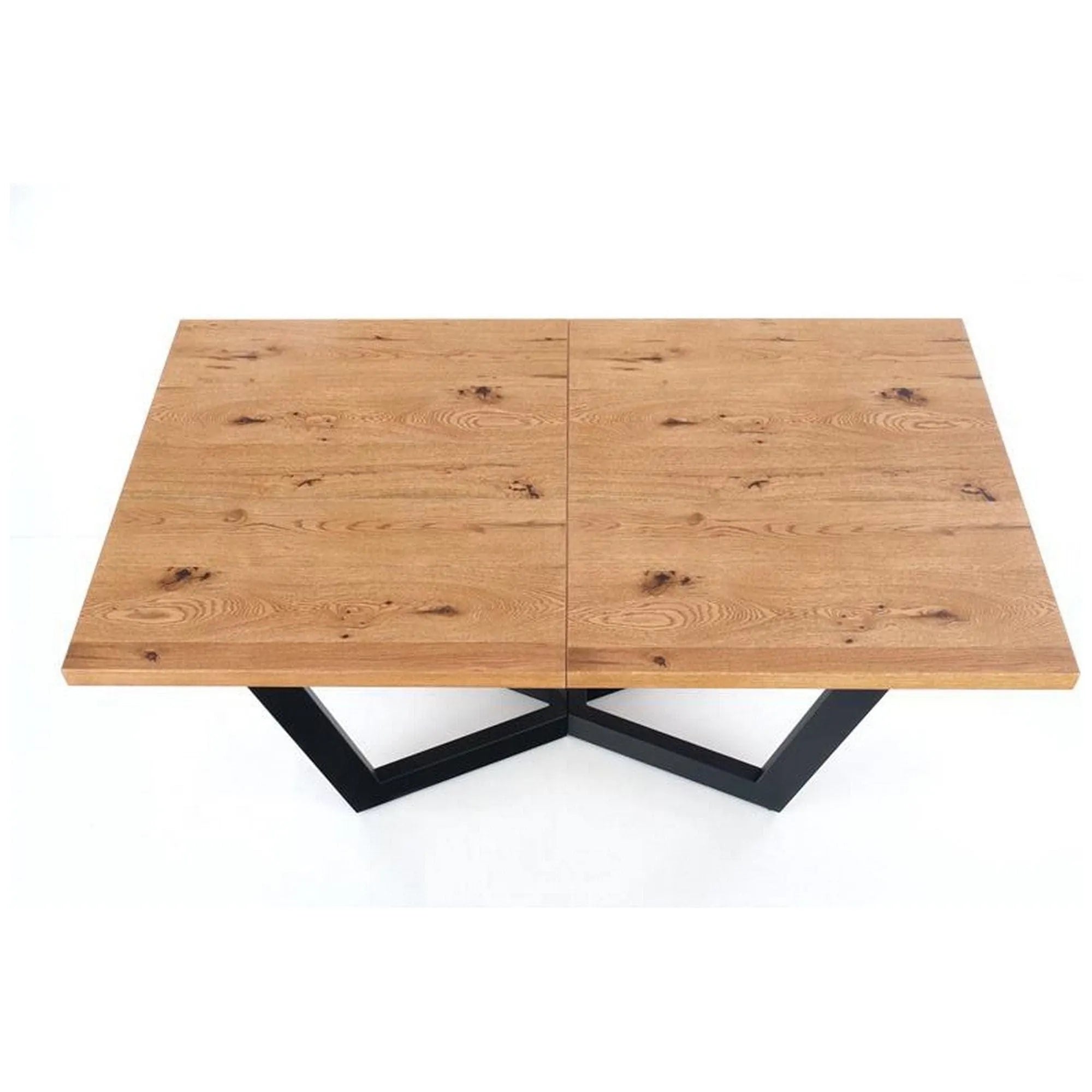 Masa extensibila HOUSTON OCN-37397, stejar/negru