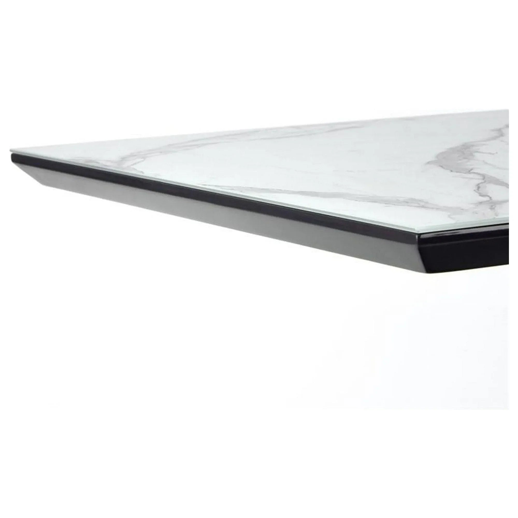 Masa extensibila HOUSTON OCN-37410, alb/negru