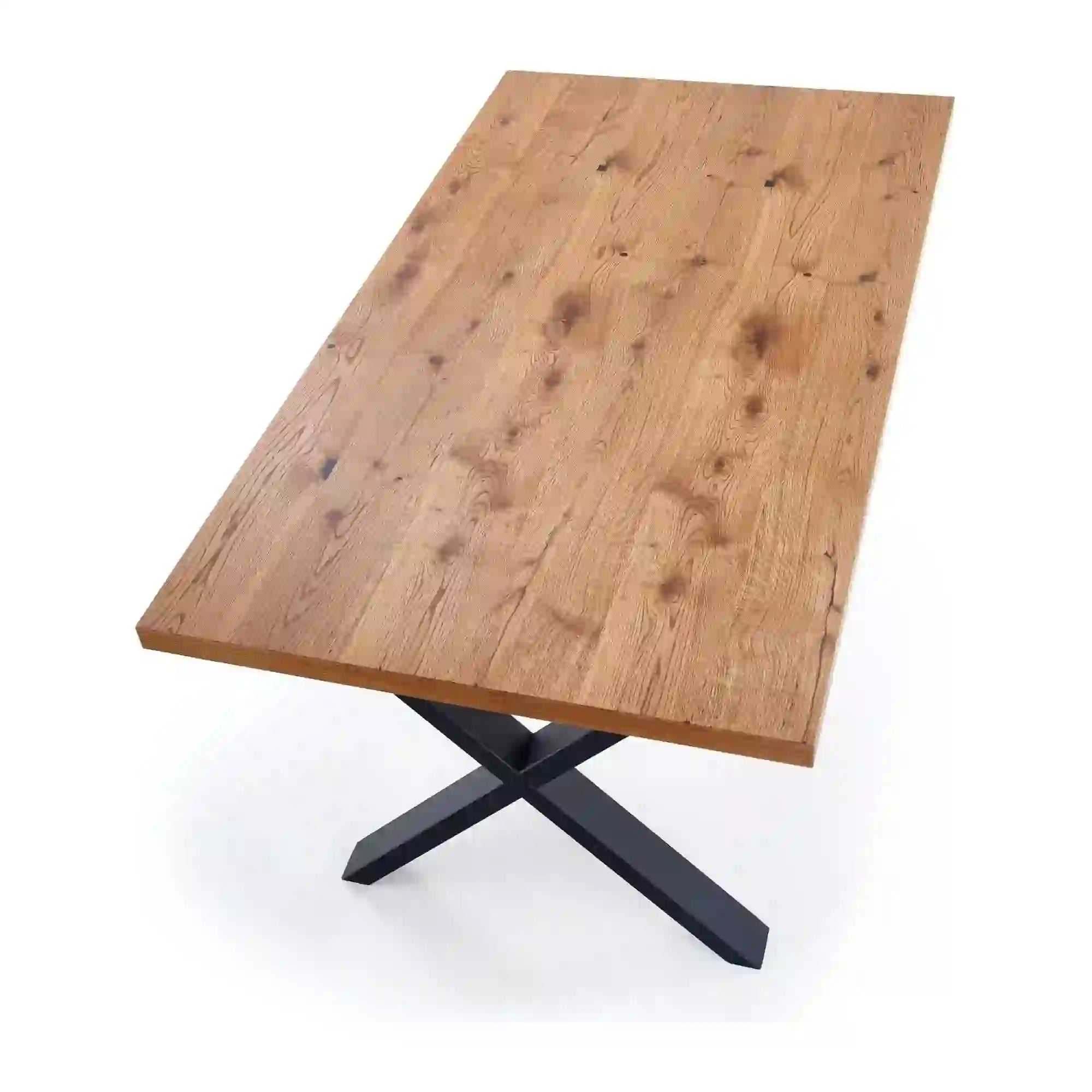 Masa extensibila HOUSTON OCN-37419, stejar/negru