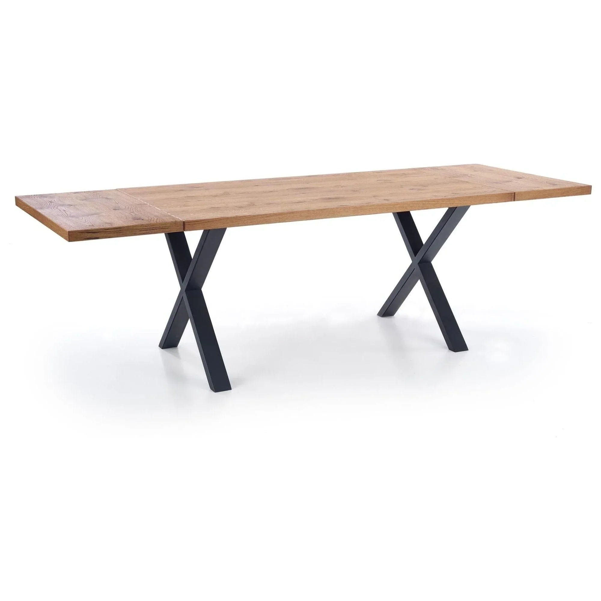 Masa extensibila HOUSTON OCN-37419, stejar/negru