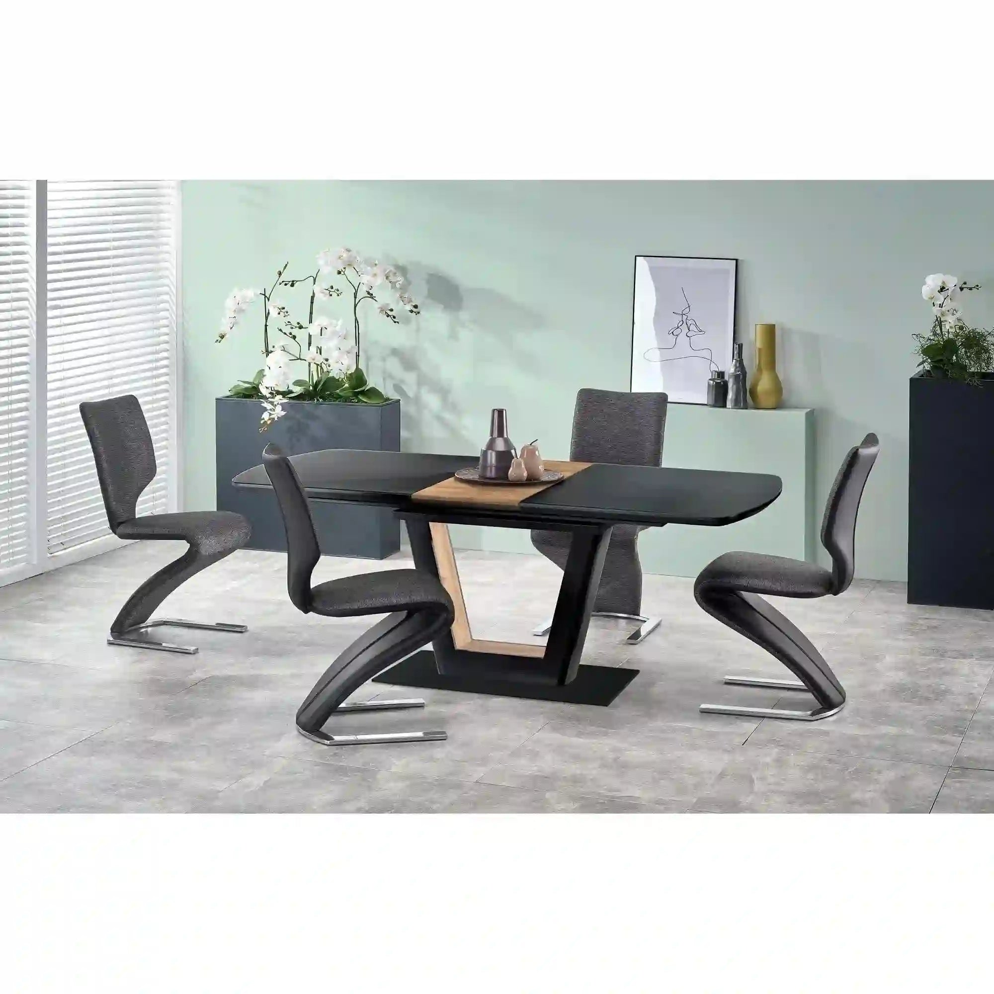 Masa extensibila HOUSTON OCN-37428, nuc/negru