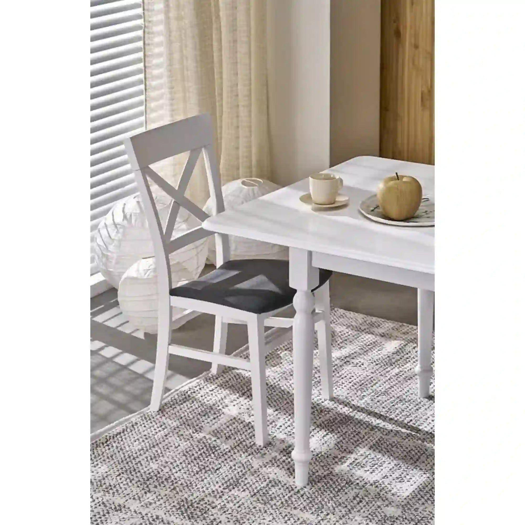 Masa extensibila HOUSTON OCN-37512, alb